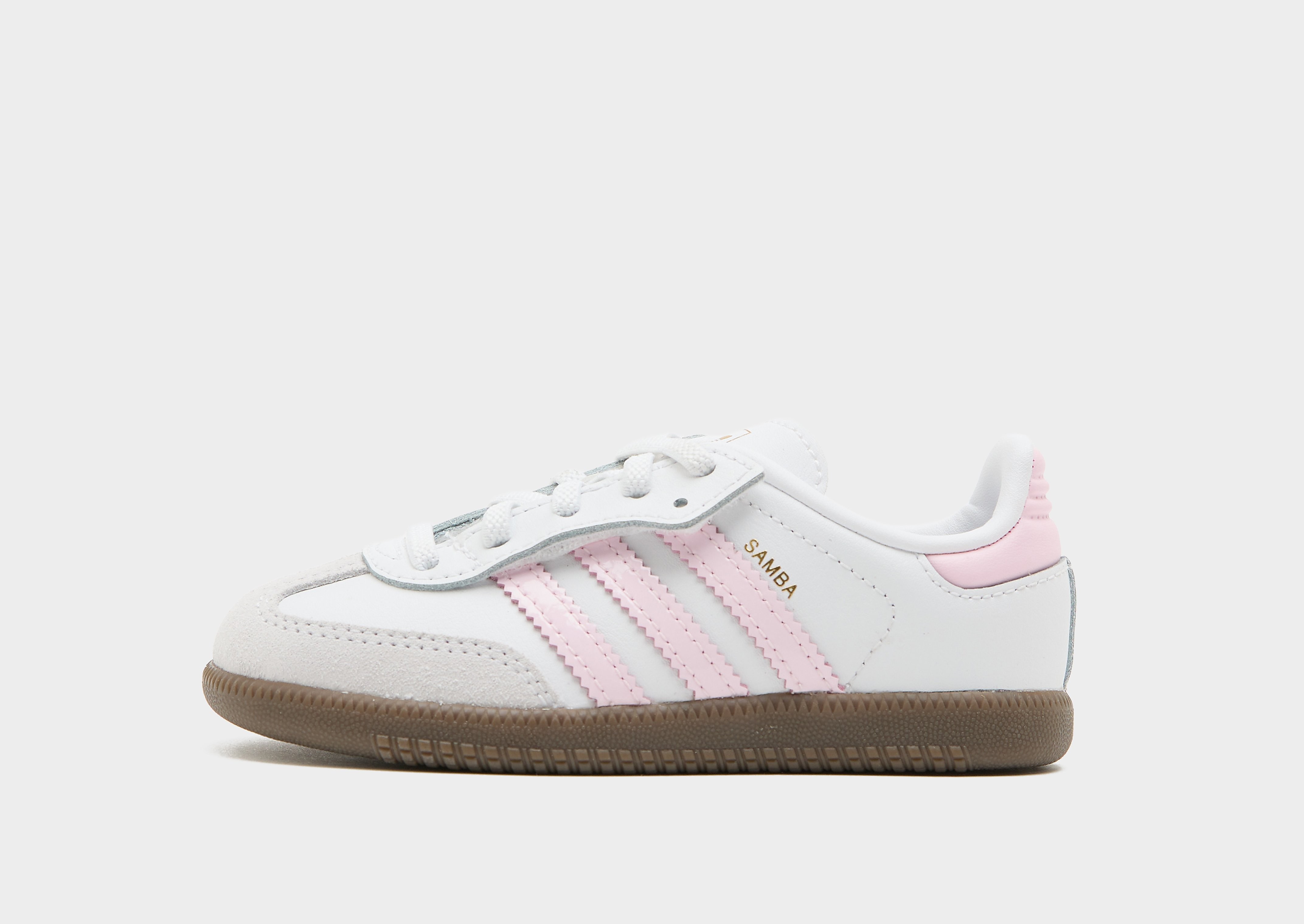 Adidas Samba kindersneaker wit en roze