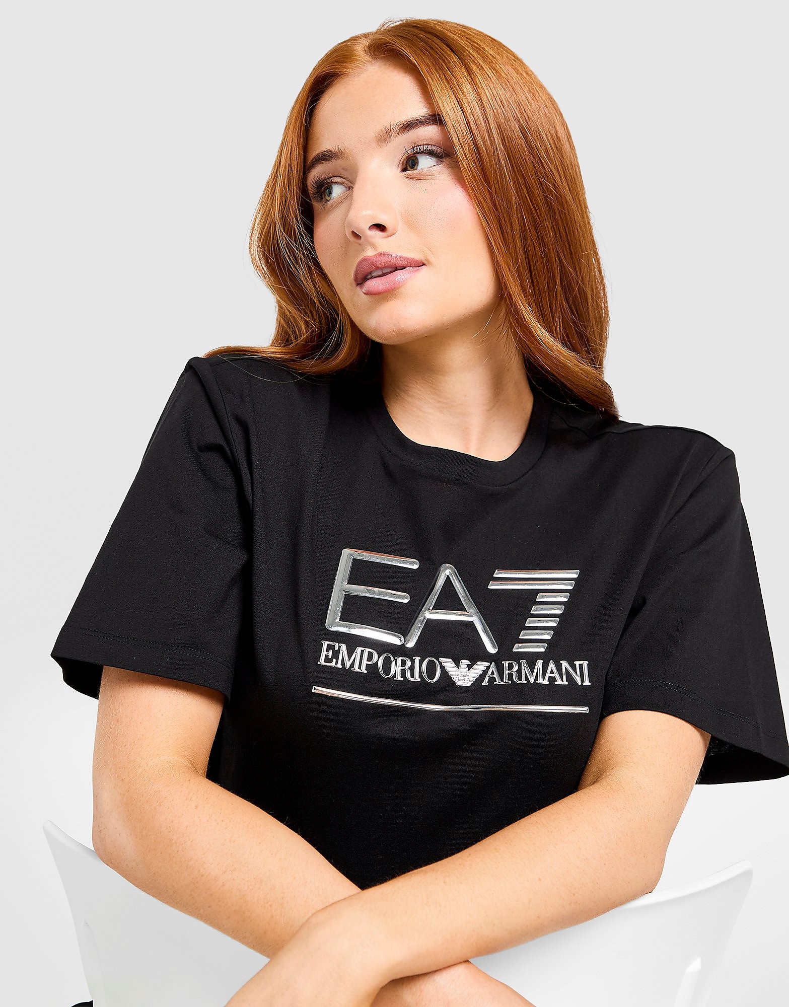 EA7 Emporio Armani Visibility Logo Boyfriend T Shirt
