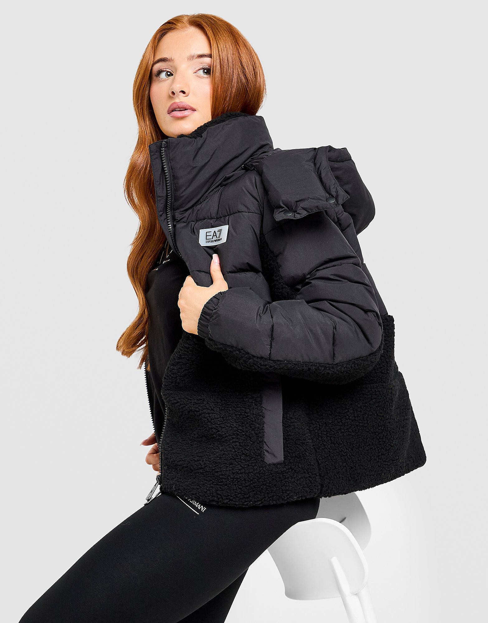 EA7 Emporio Armani Teddy Panel Padded Jacket