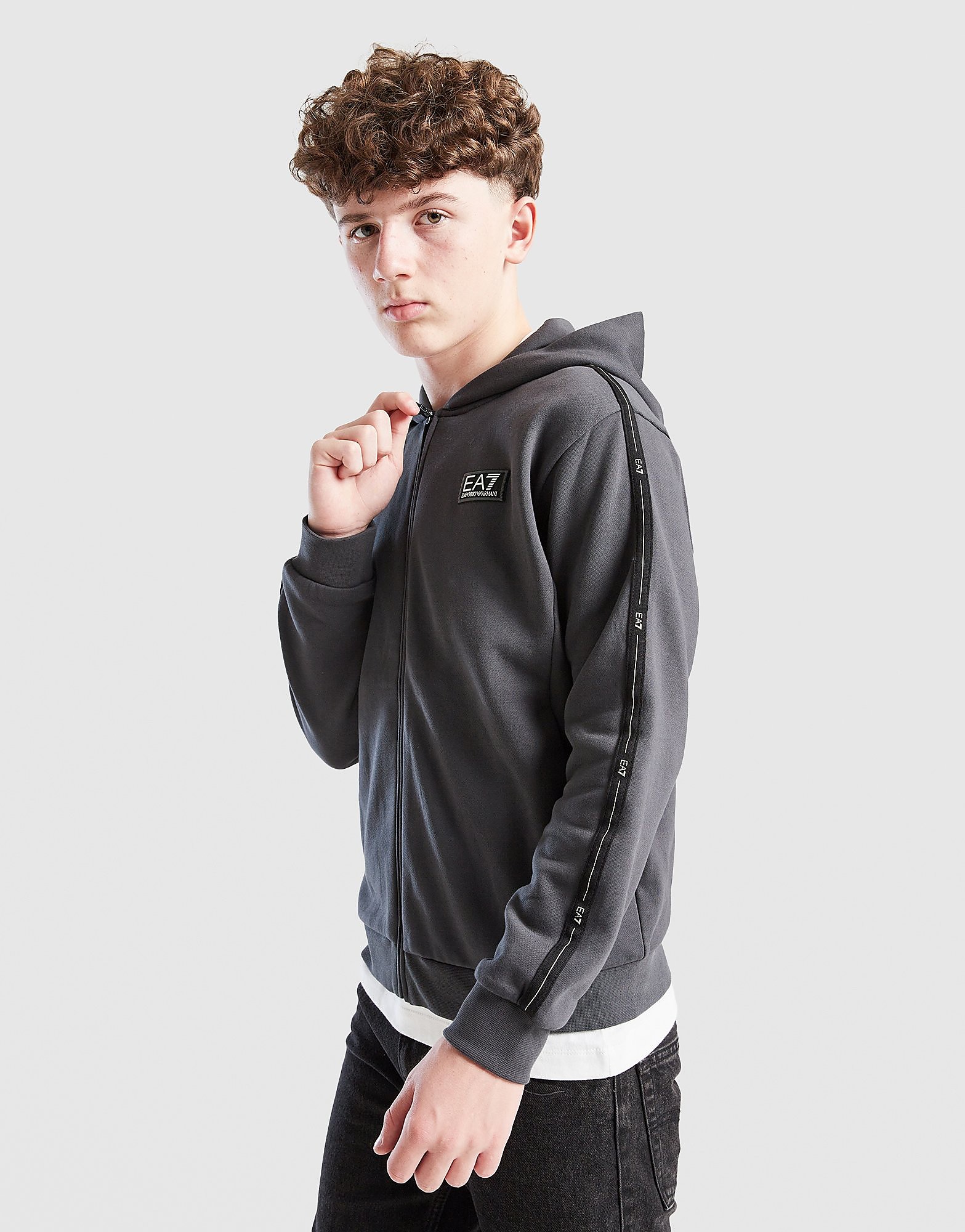 EA7 Emporio Armani Tape Full Zip Fleece Hoodie Junior