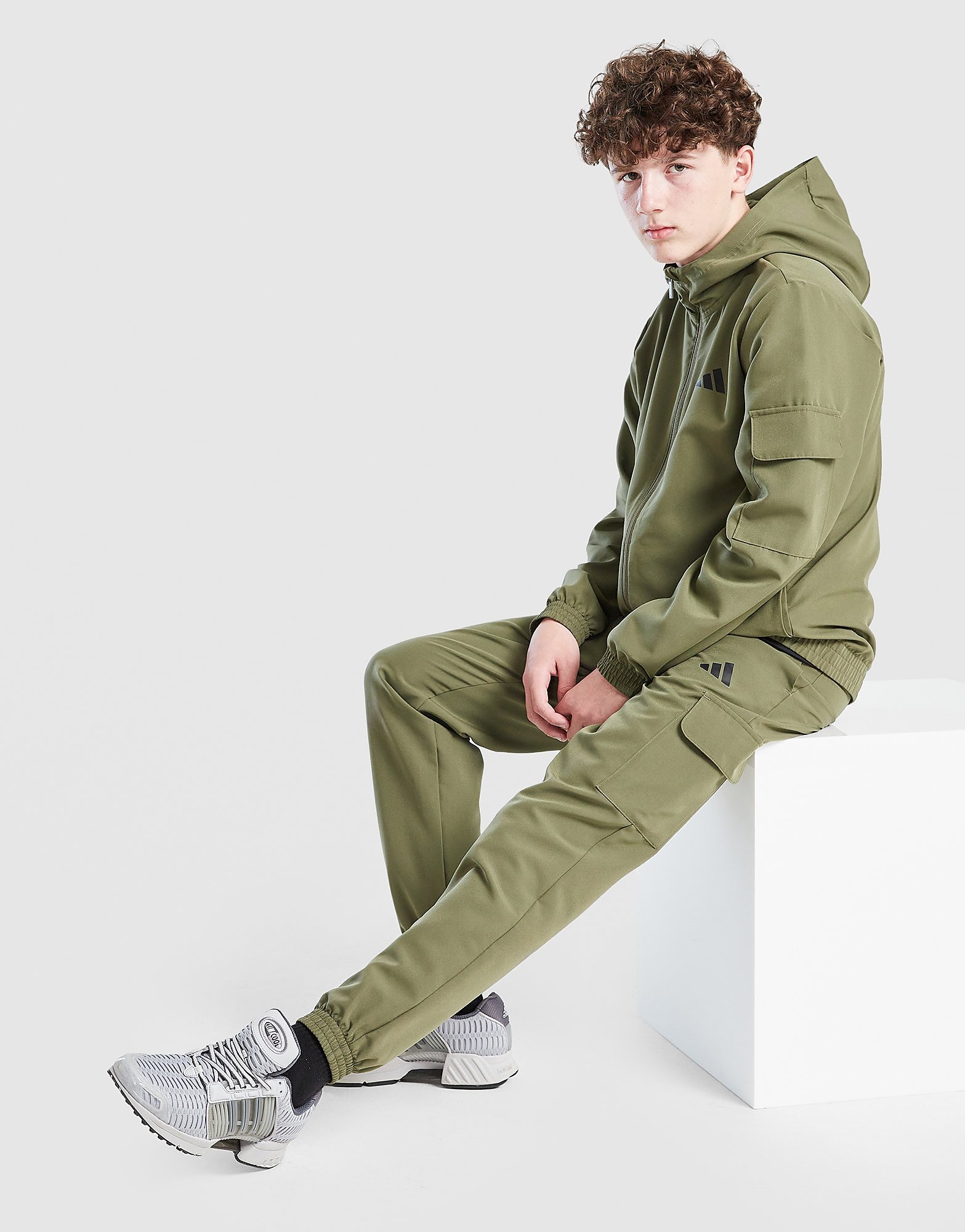 adidas Woven Full Zip Tracksuit Junior