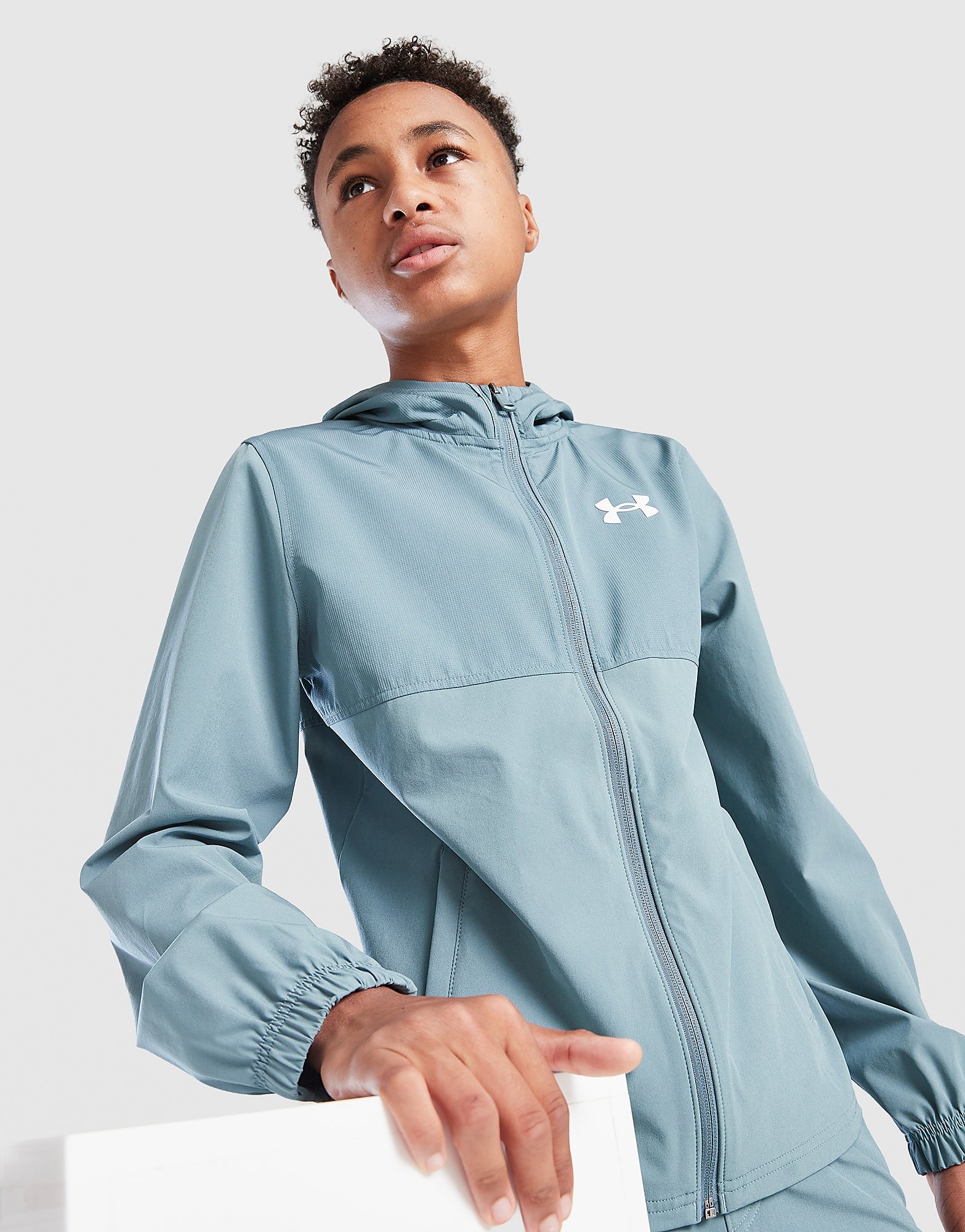 Under Armour Woven Wordmark Full Zip Jacket Junior