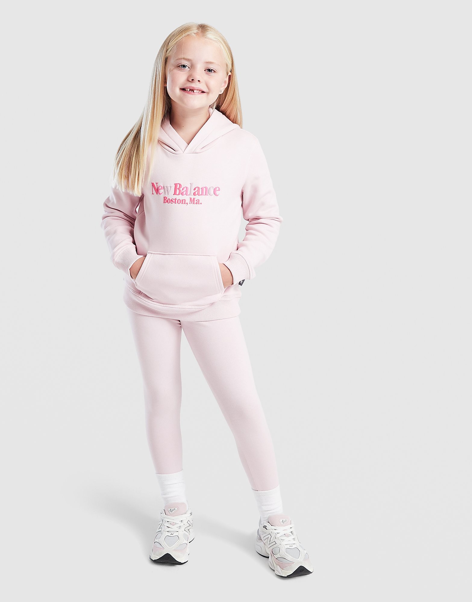 New Balance Girls' Tonal Graphic HoodieLeggings Set Children