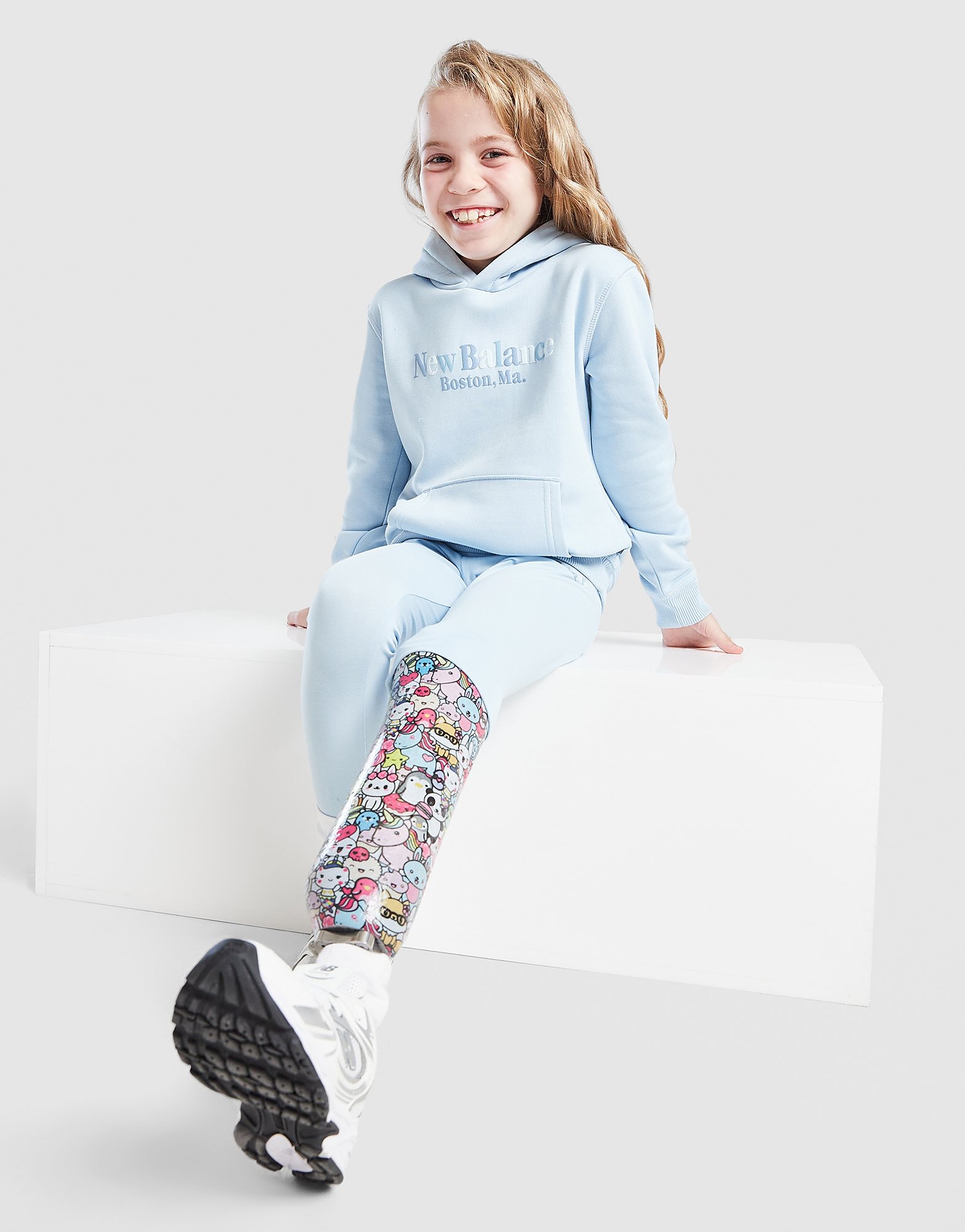 New Balance Girls' Tonal Graphic HoodieLeggings Set Children - vue 2