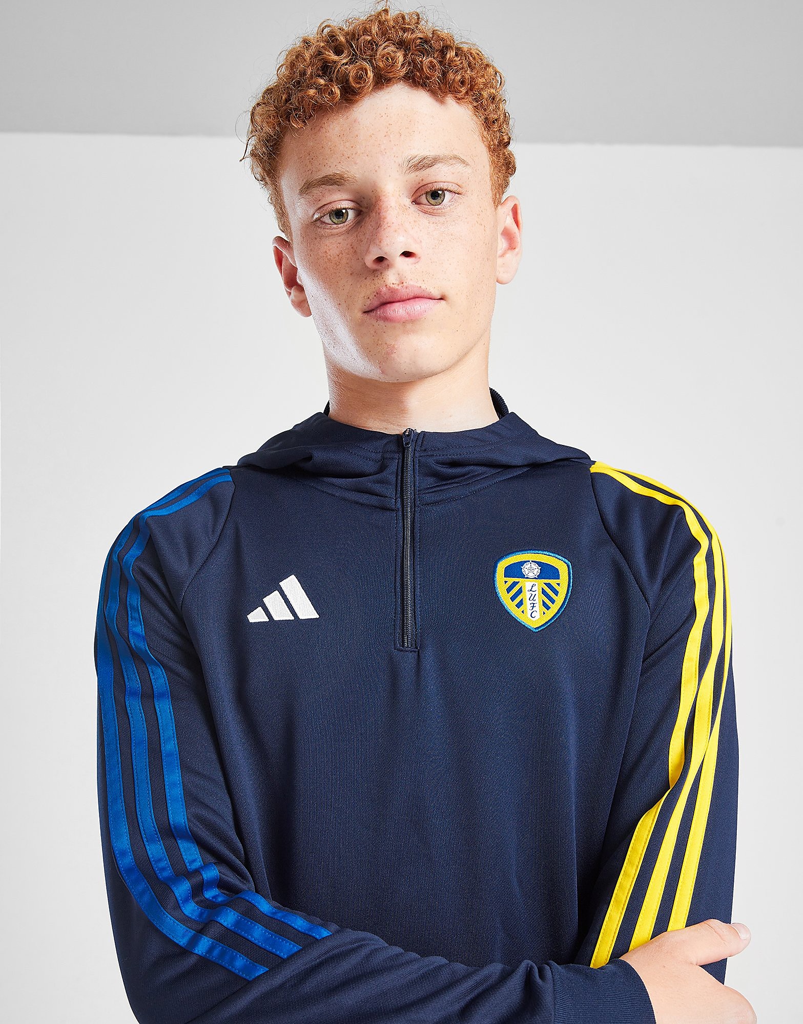 adidas Leeds United FC Training Hoodie Junior
