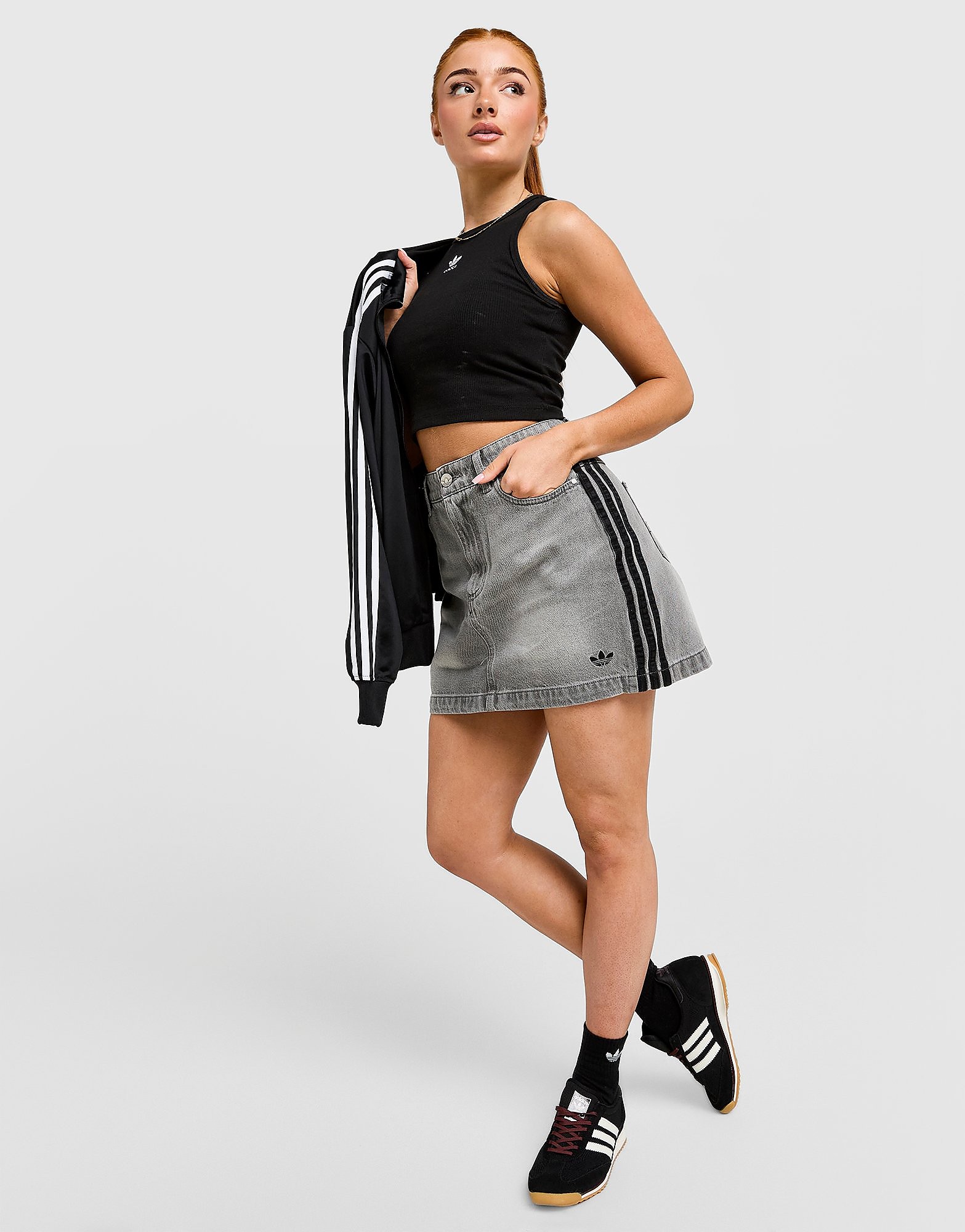 adidas Originals Mini jupe 3 bandes Adicolor - vue 2