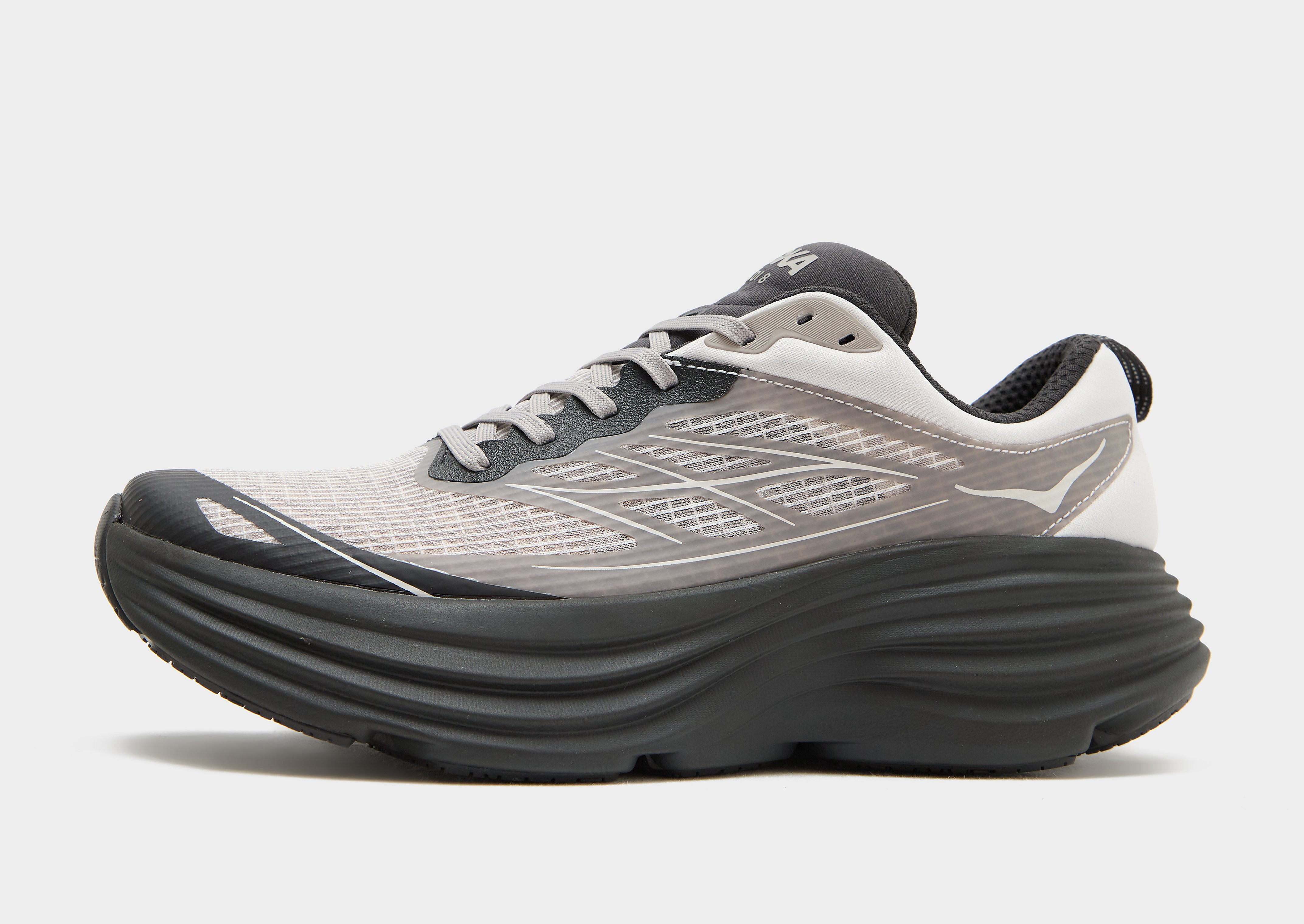 HOKA Bondi 8 herensneaker grijs en zwart