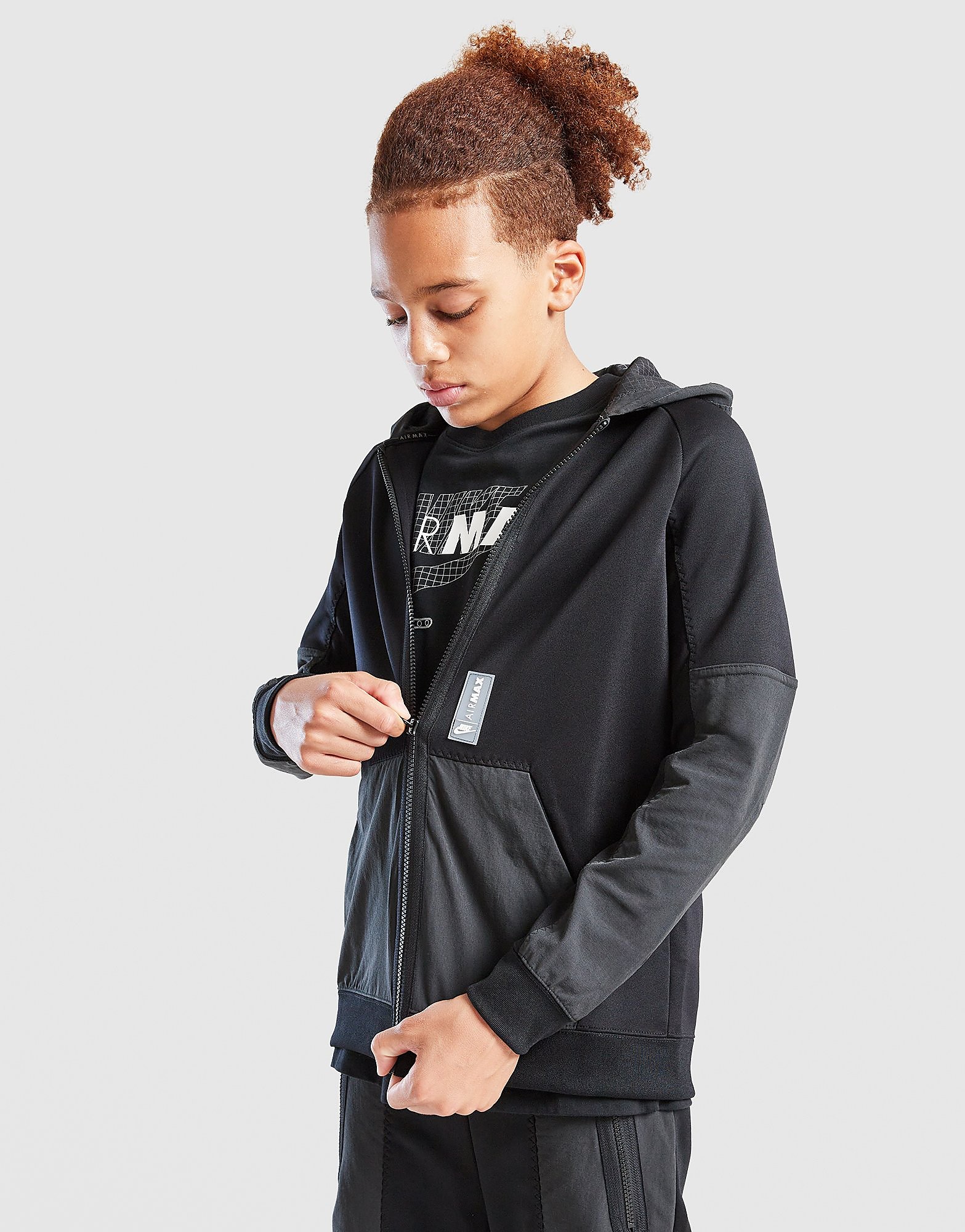 Nike Sweat à capuche entièrement zippé pour Garçon plus âgé Sportswear Air Max Particle Particle