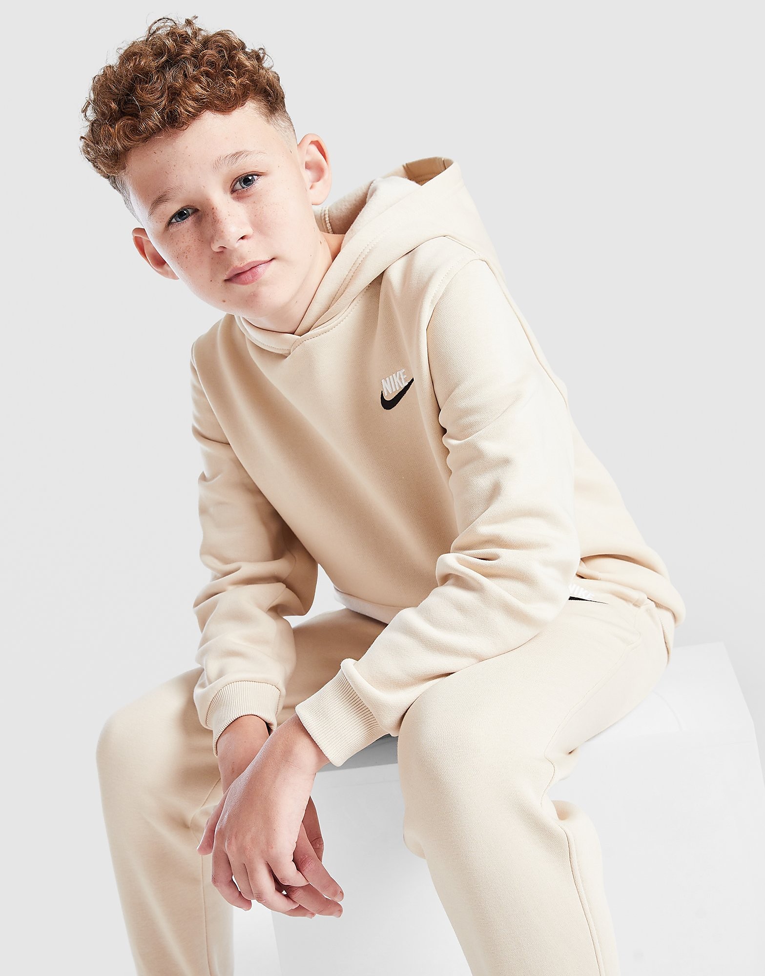 Nike Club Fleece Dual Hoodie Junior Sand Drift Sand Drift