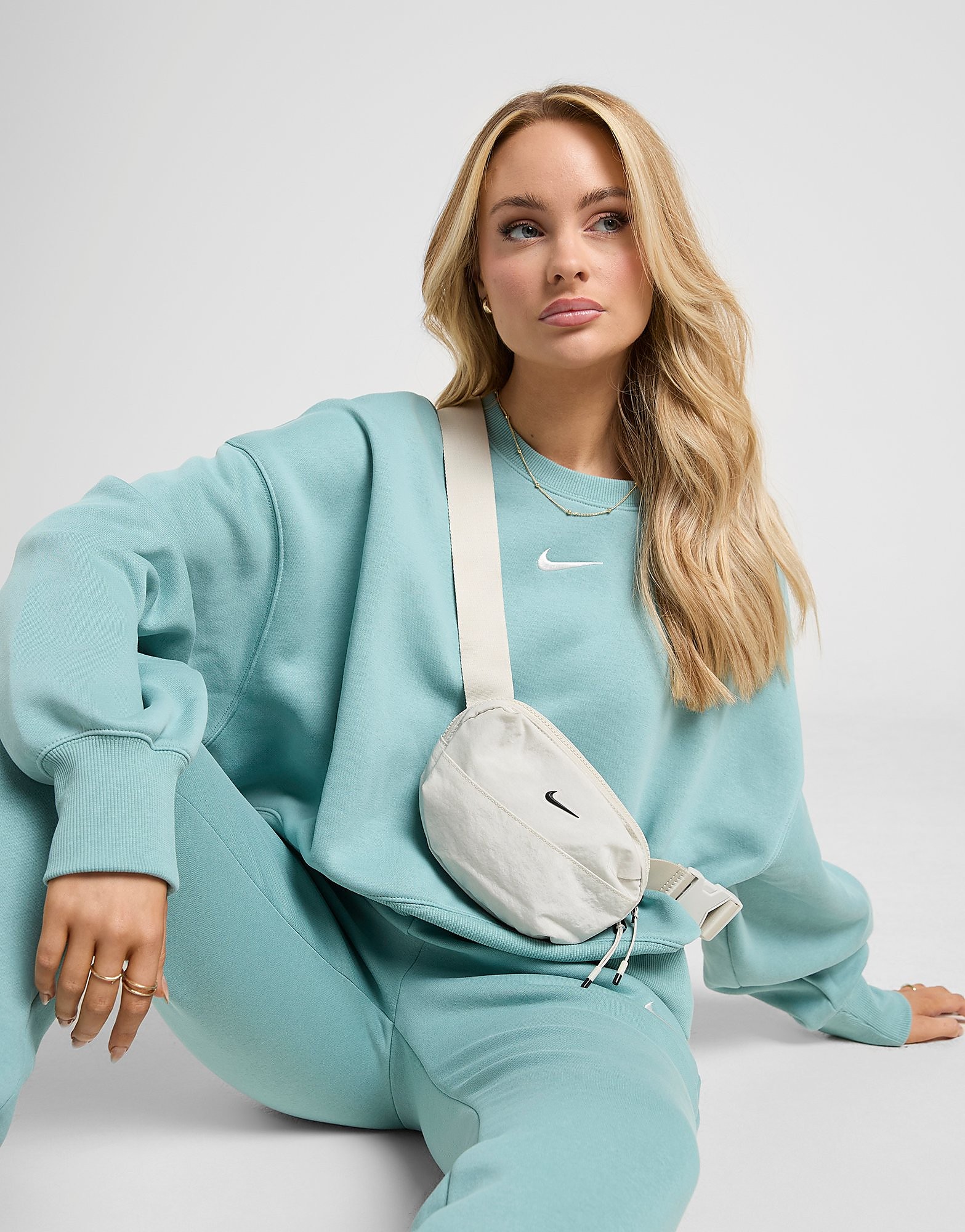 Nike Phoenix Crop Oversized Crew Sweatshirt Cannon Cannon