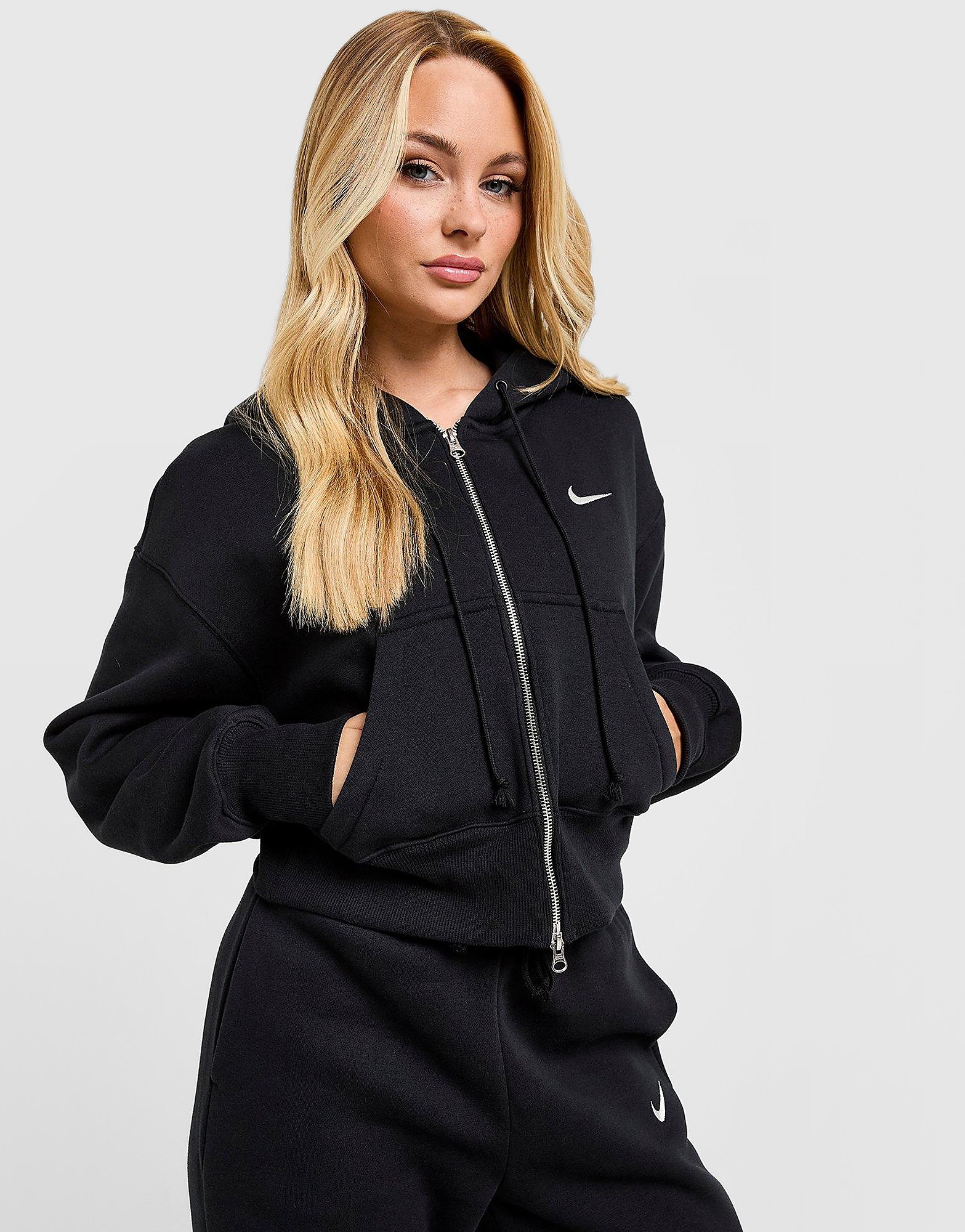 Nike Phoenix Crop Full Zip Hoodie Tint Tint