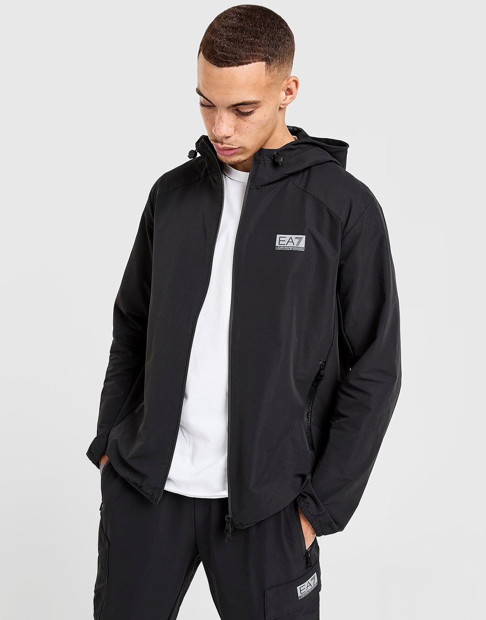 EA7 Emporio Armani Reflective Woven Full Zip Hoodie - vue 3