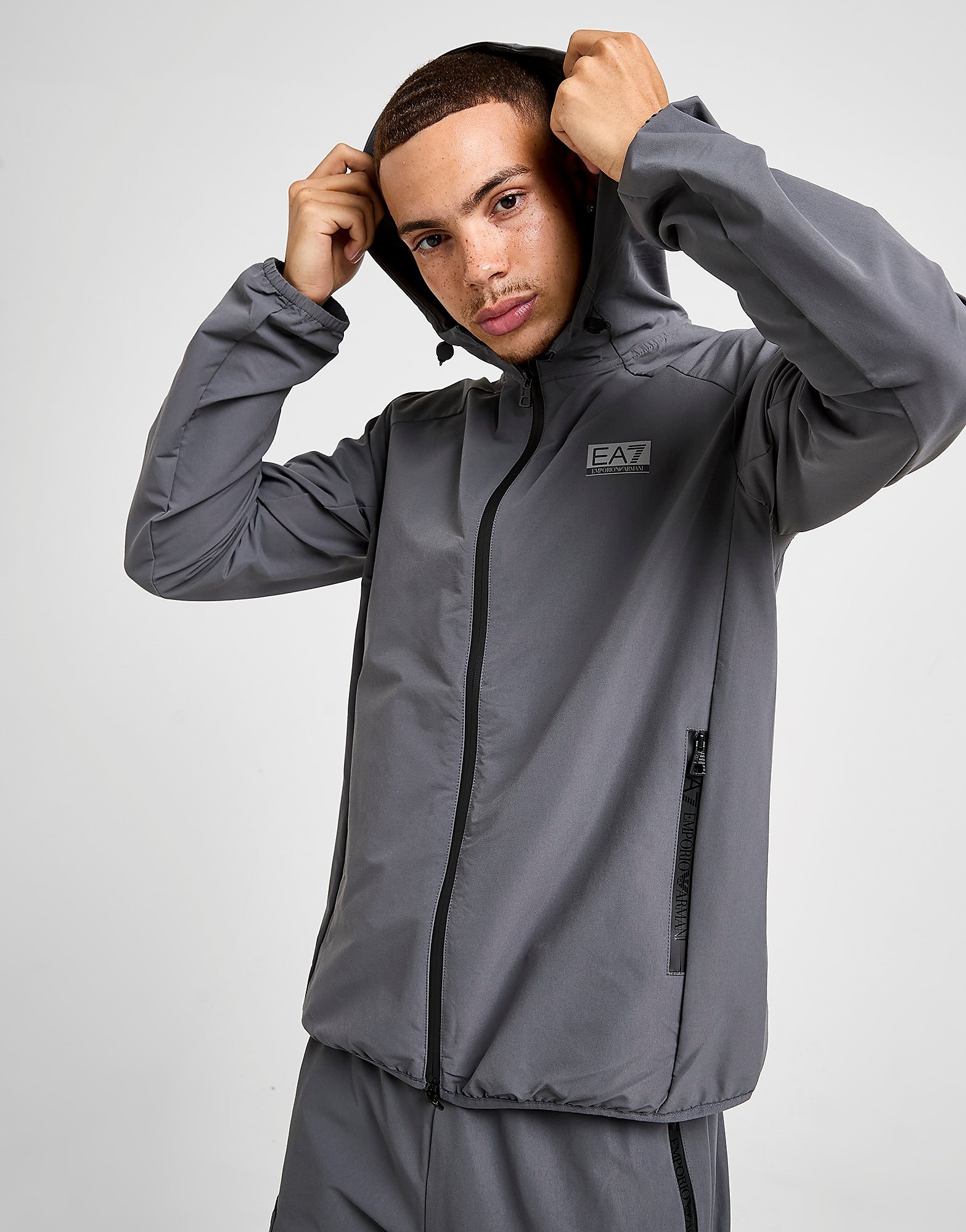 EA7 Emporio Armani Reflective Woven Full Zip Hoodie - vue 2
