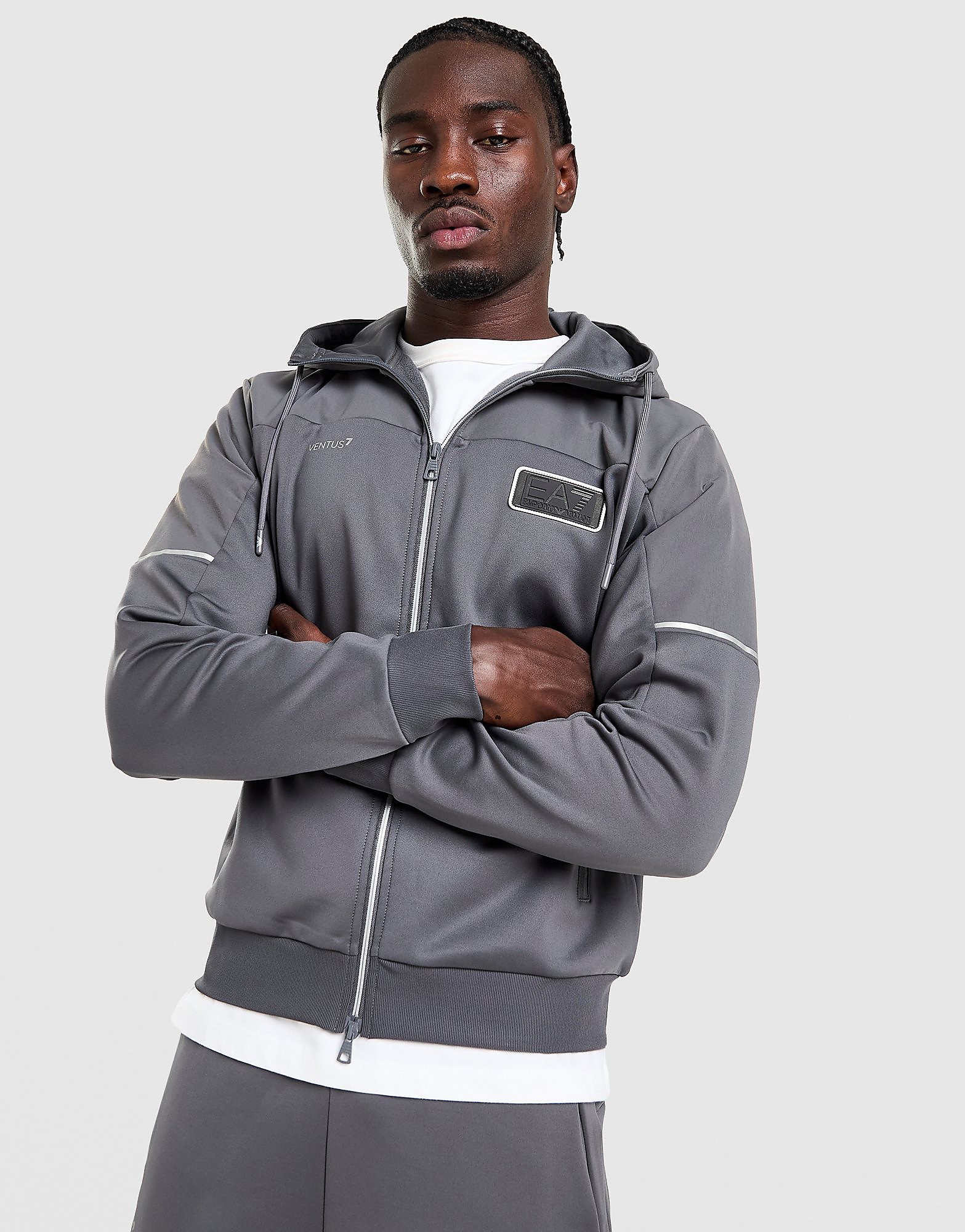EA7 Emporio Armani Natural VENTUS7 Full Zip Hoodie