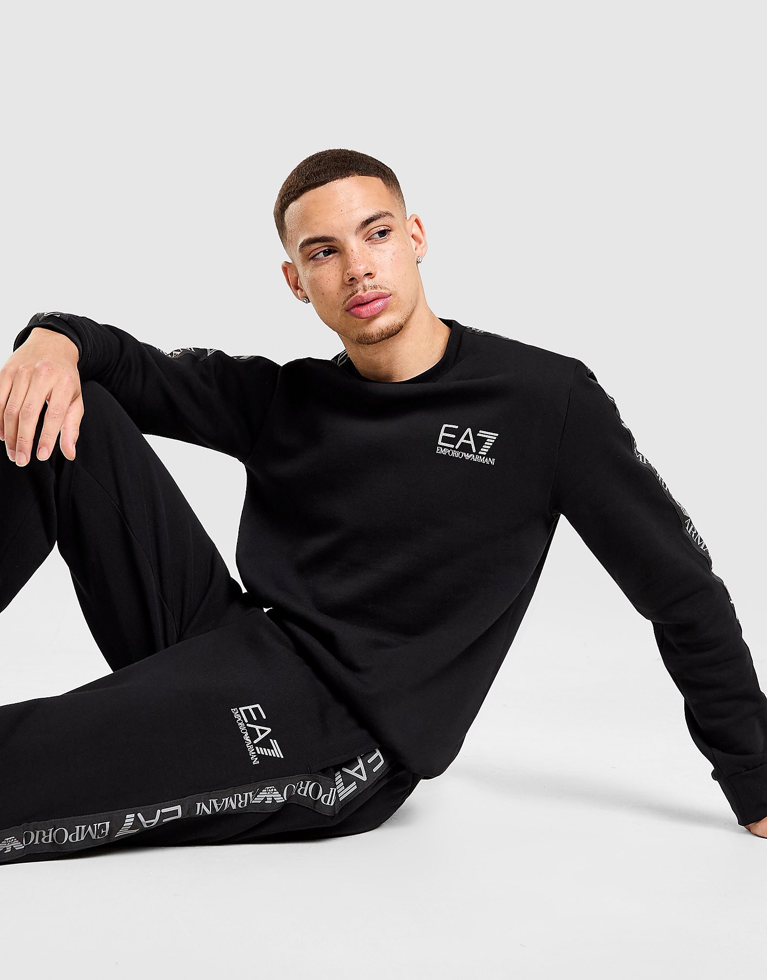 EA7 Emporio Armani Reflective Tape Crew Tracksuit