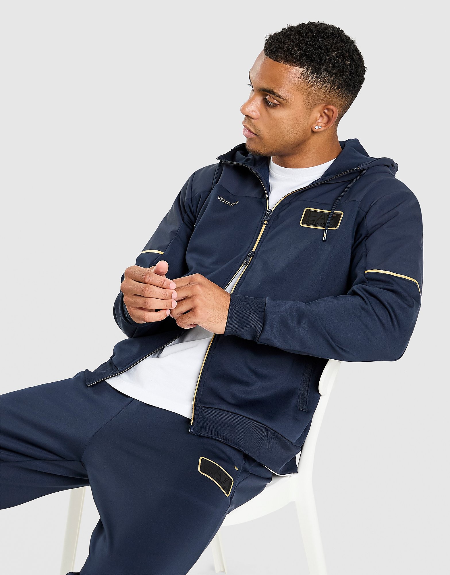 EA7 Emporio Armani Natural VENTUS7 Full Zip Hoodie - vue 2