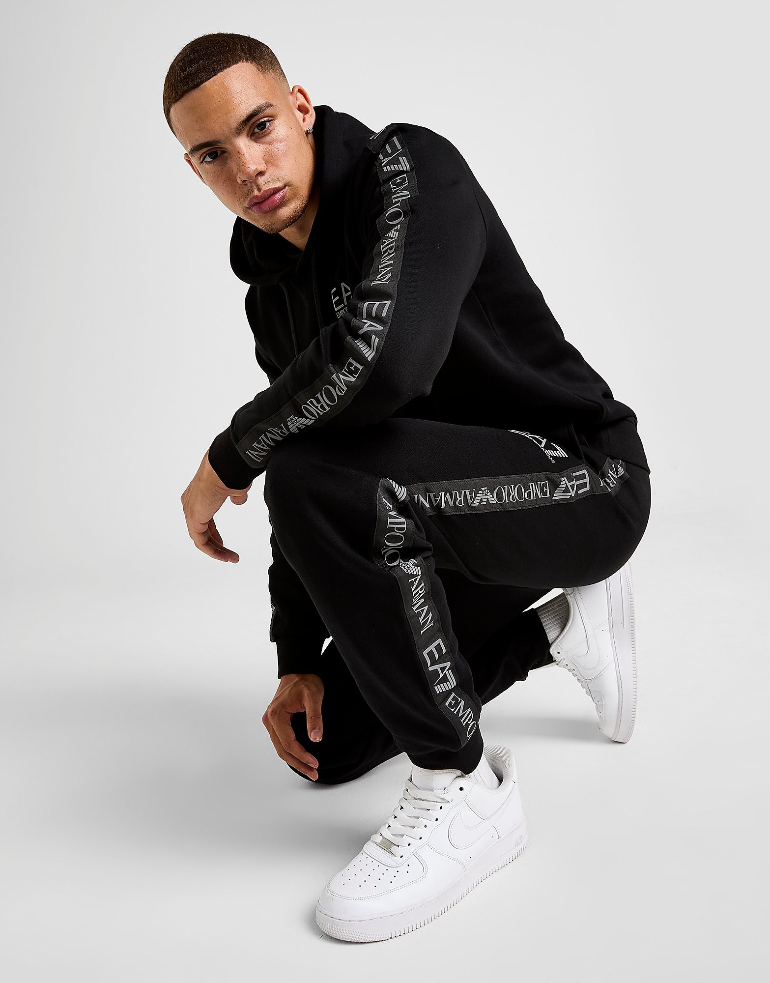 EA7 Emporio Armani Reflective Tape Hooded Tracksuit