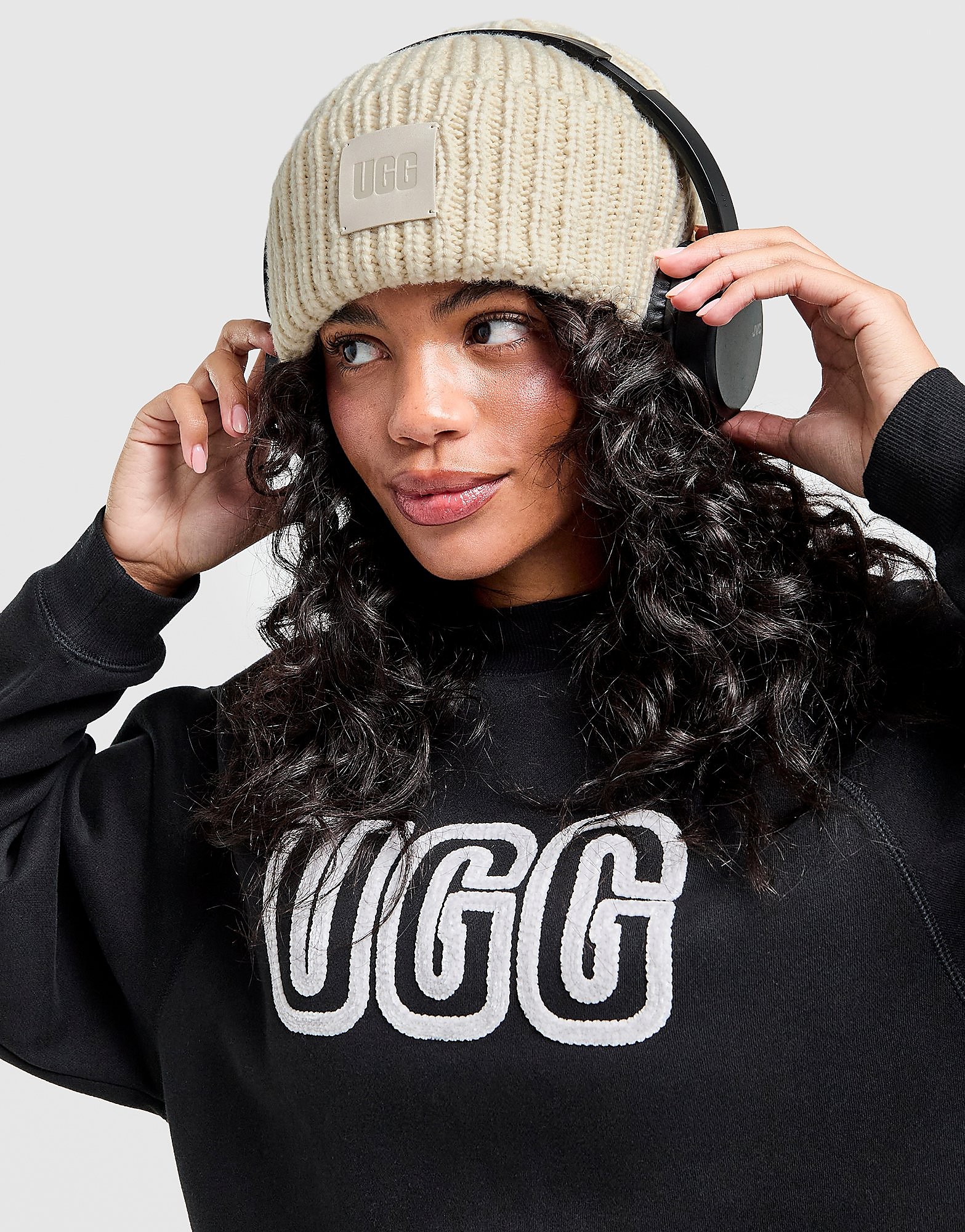 UGG Chunky Rib Beanie Hat - Crème- Dames, Crème