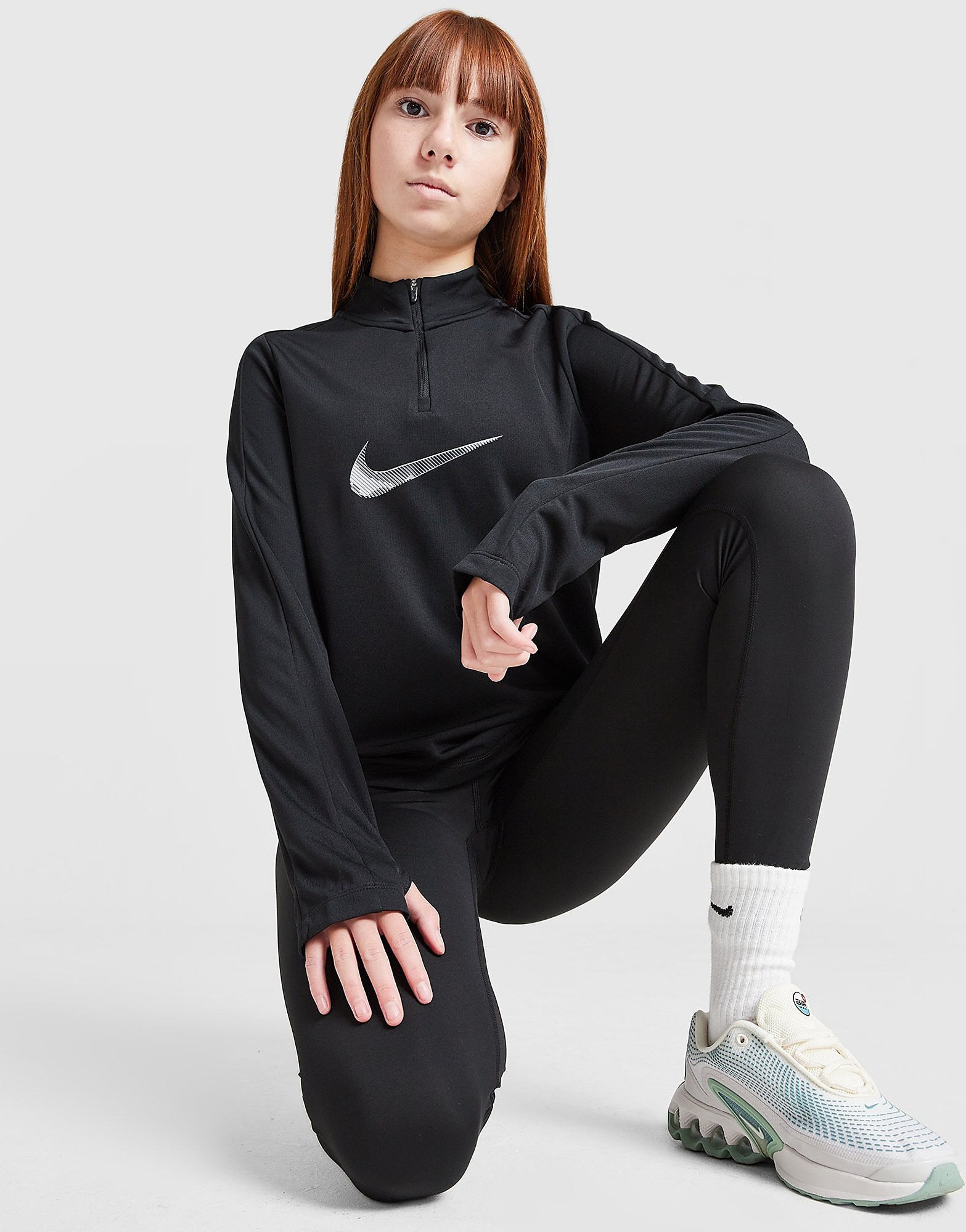 Nike Girls' Swoosh 12 Zip Top Junior