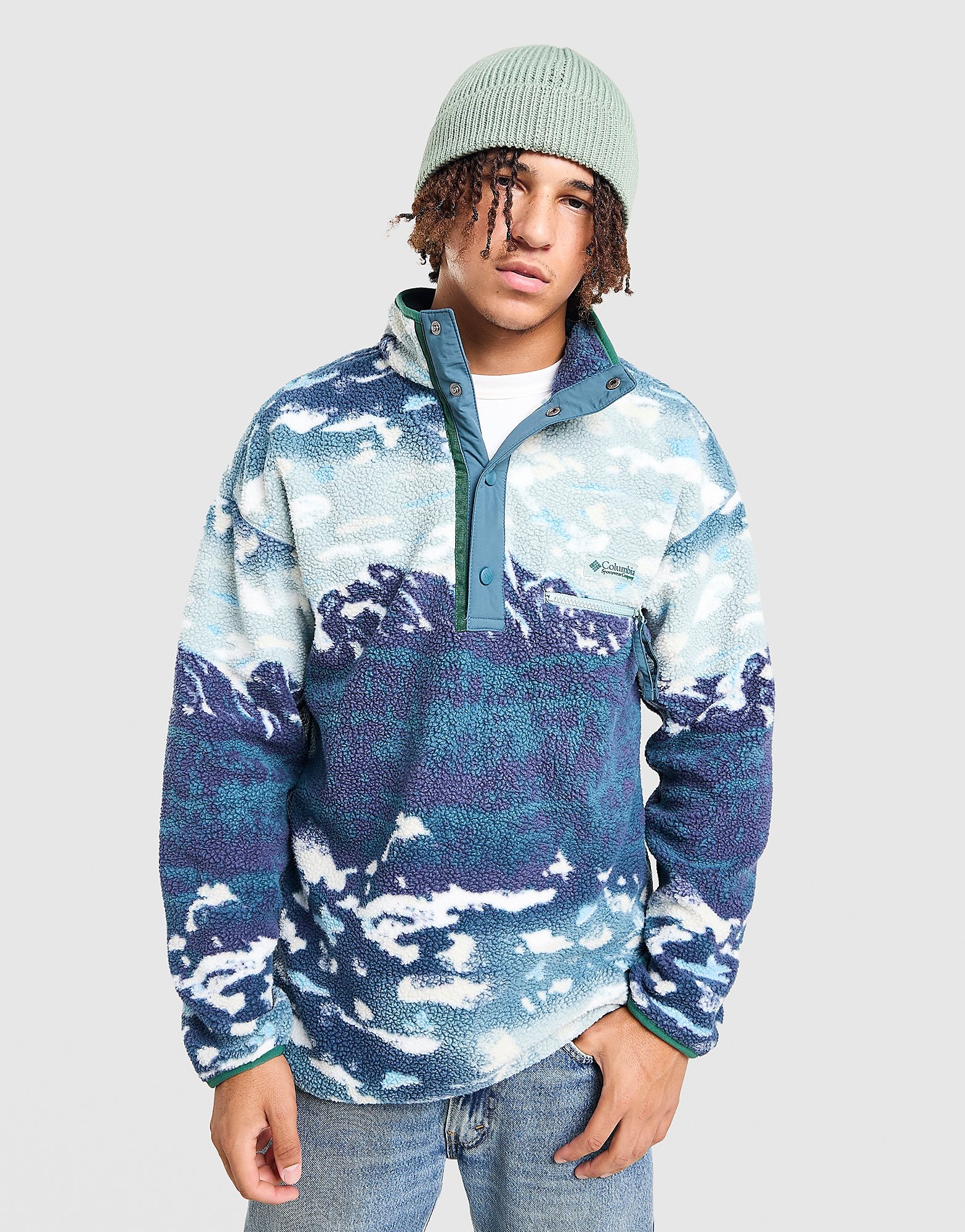 Columbia Helvetia All Over Print 12 Snap Fleece