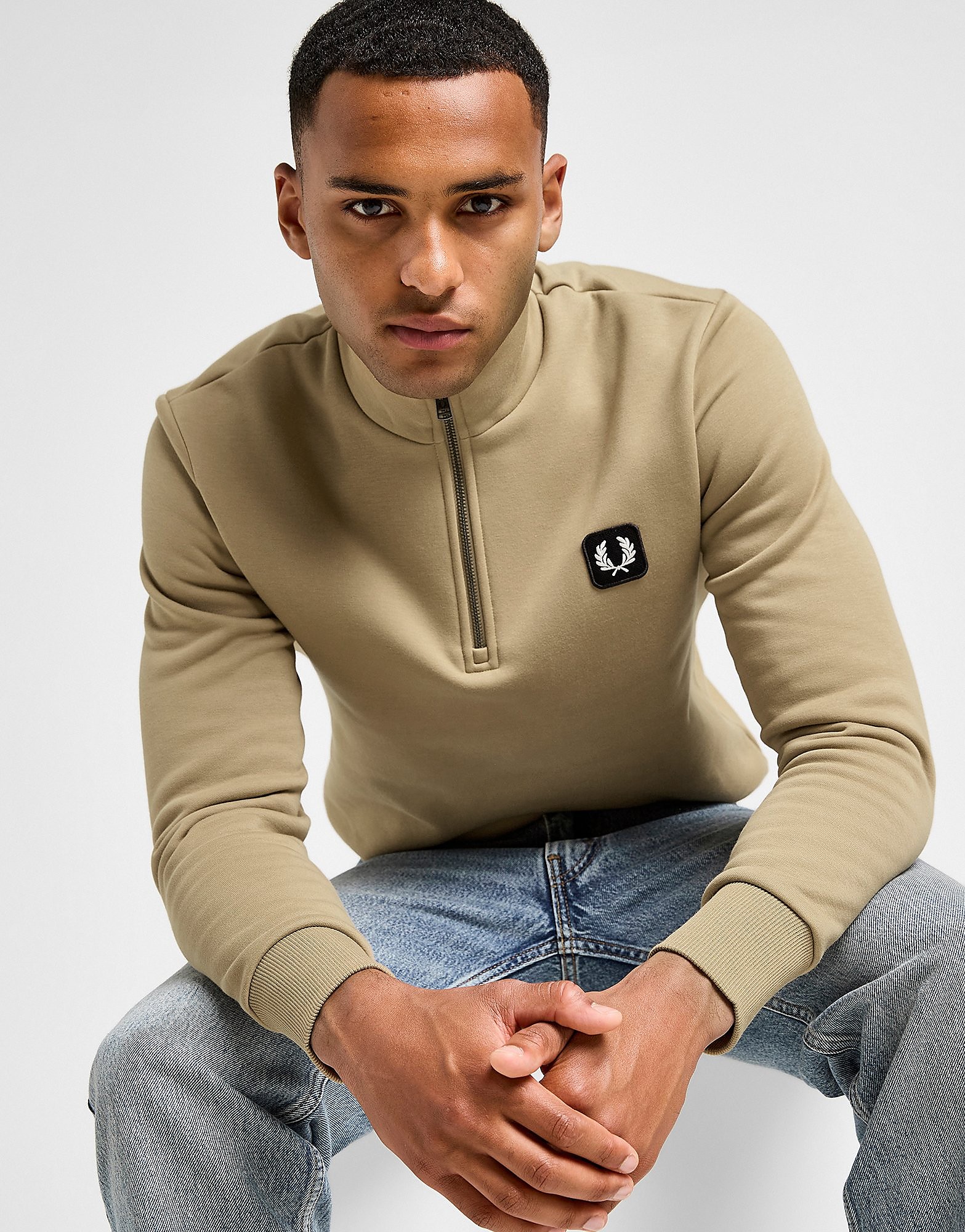 Fred Perry Sweat Zippé Badge Homme