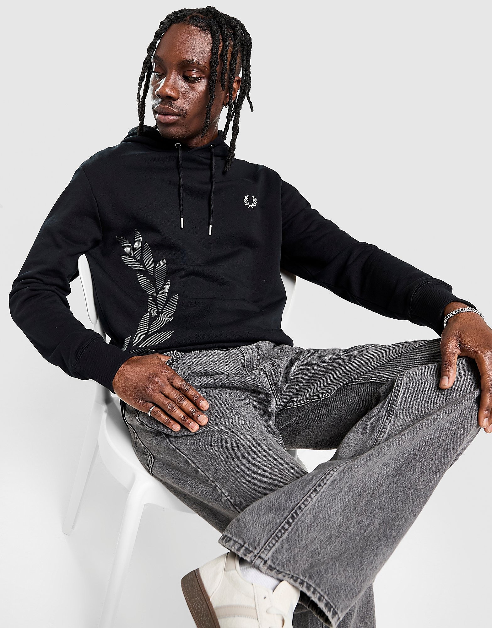 Fred Perry Oversized Laurel Wreath Hoodie - vue 2