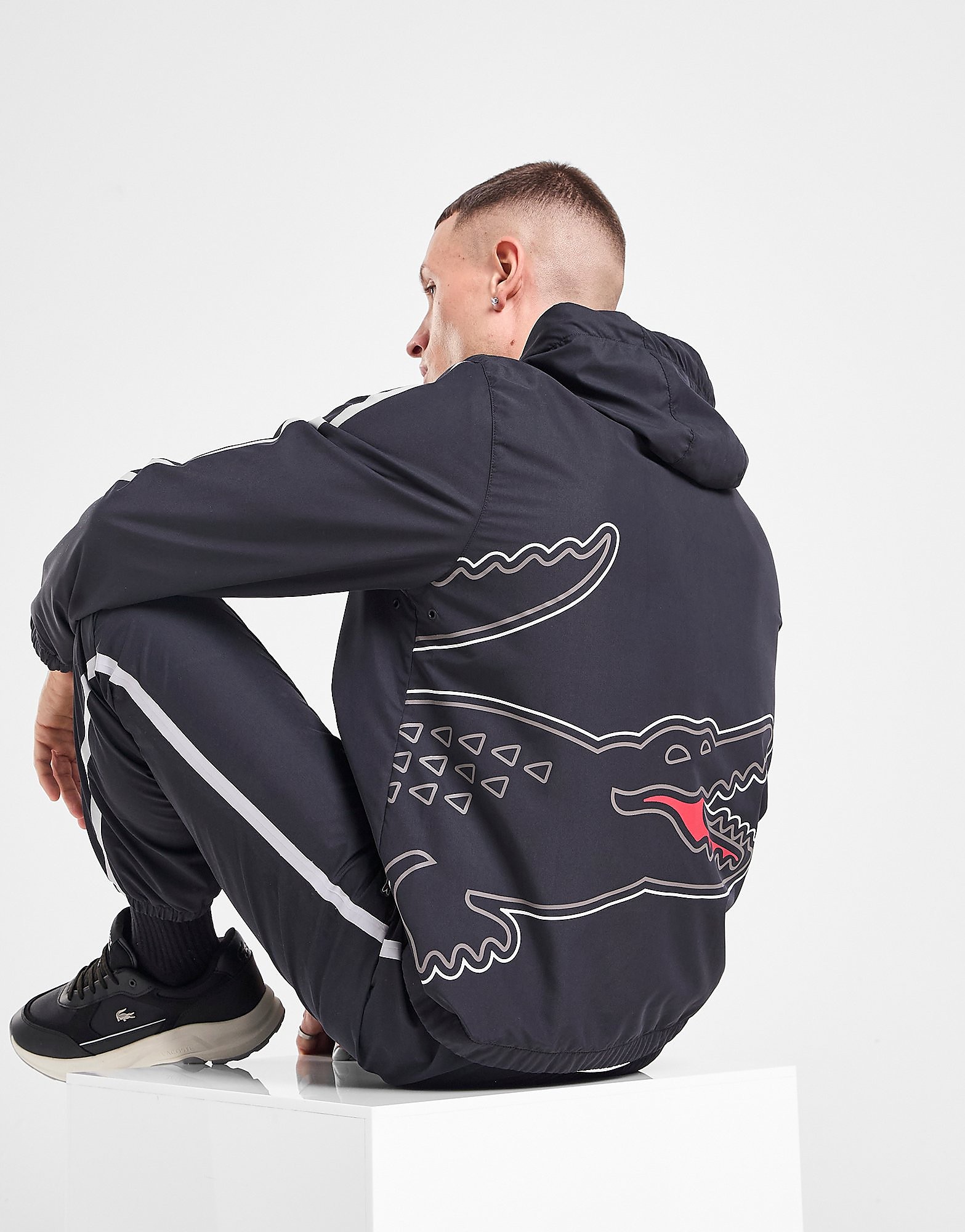 Lacoste Crocodile Woven Hooded Tracksuit