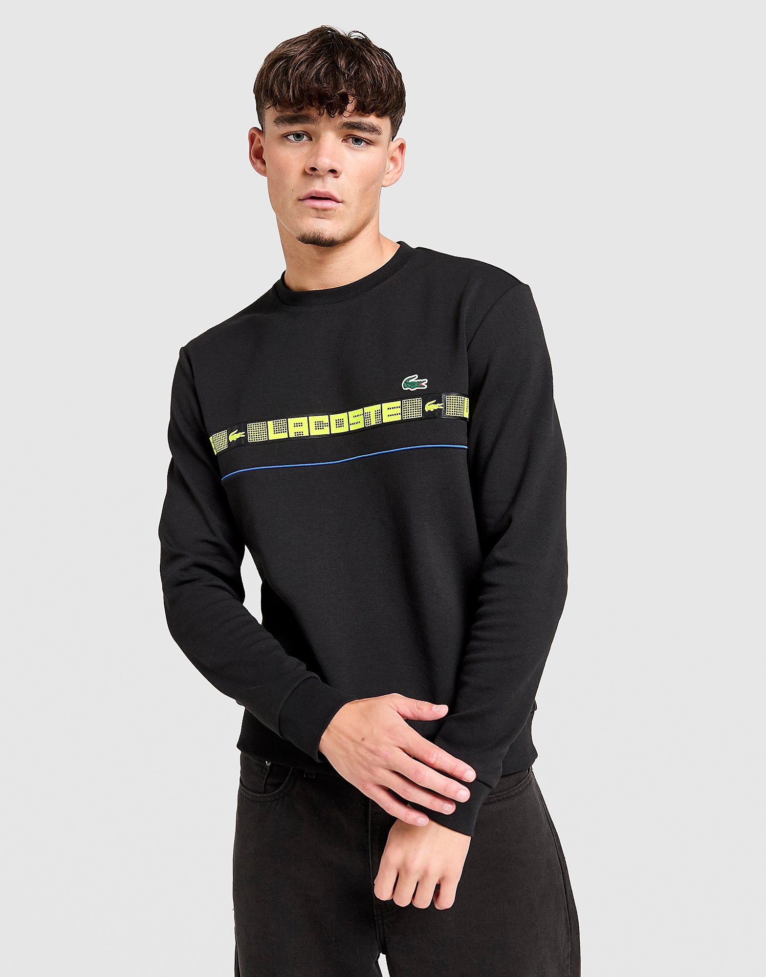 Lacoste Grid Tape Crew Sweatshirt - vue 2