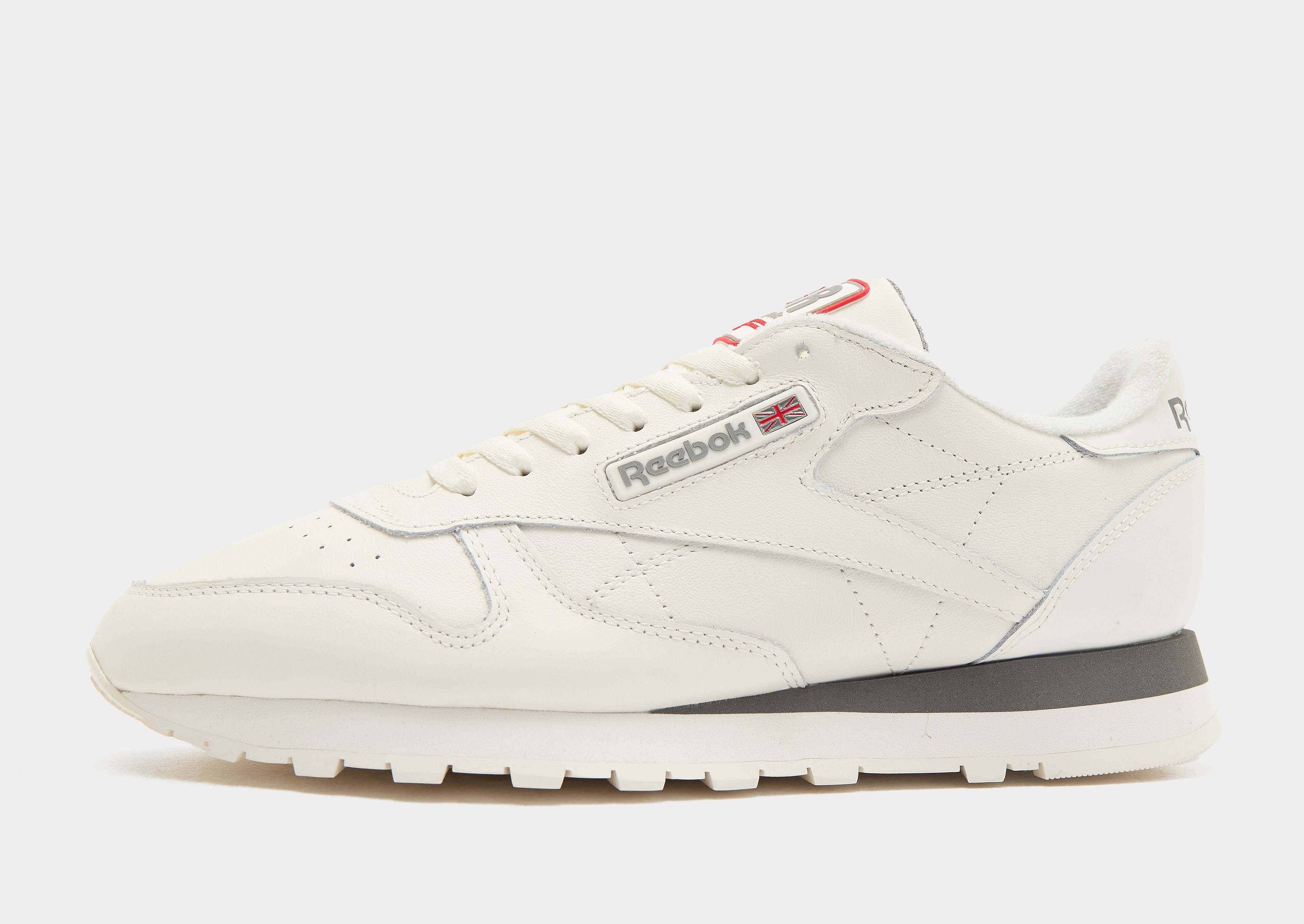 Reebok Classic Leather herensneaker zwart en grijs