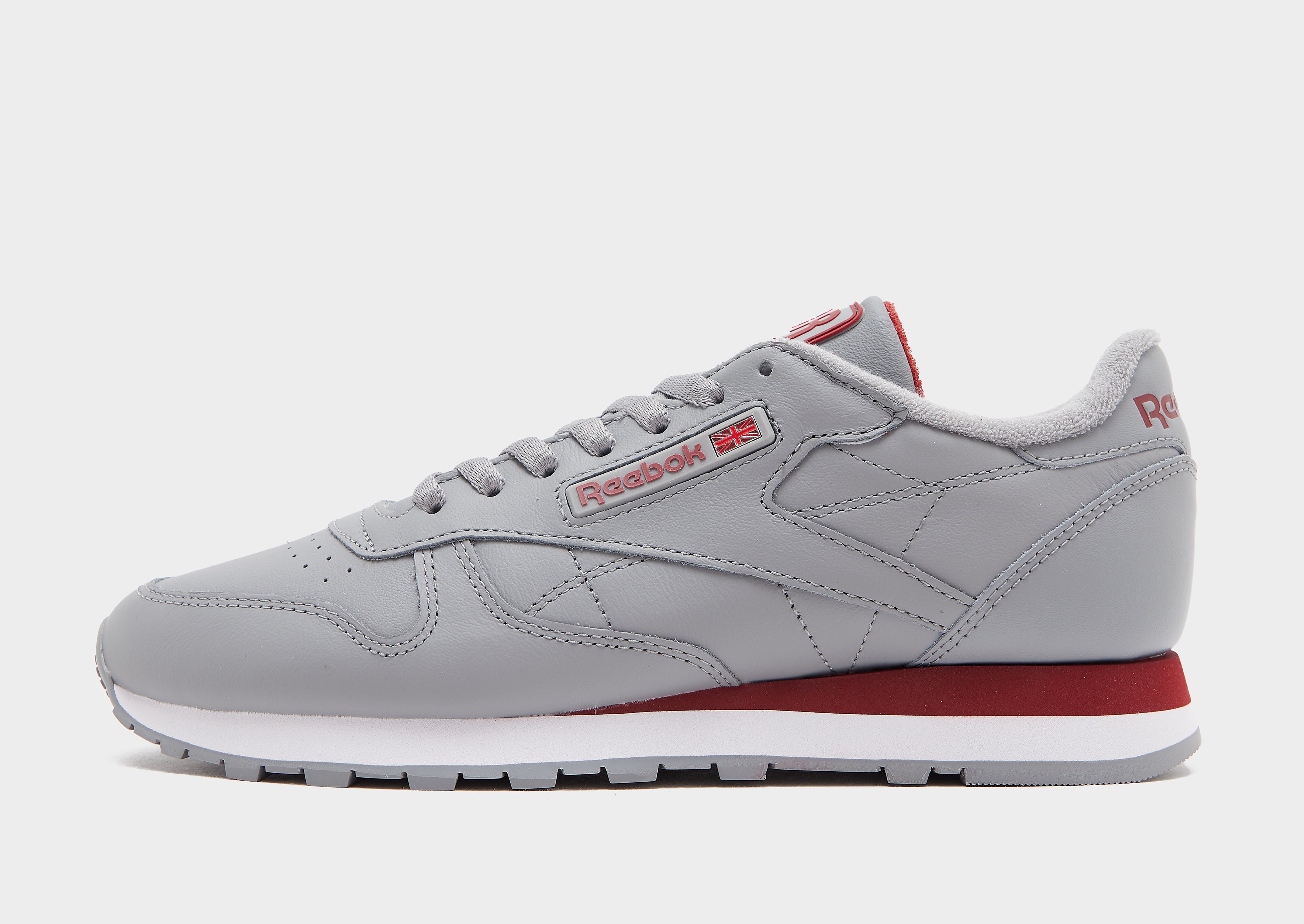 Reebok Classic Leather herensneaker grijs en wit