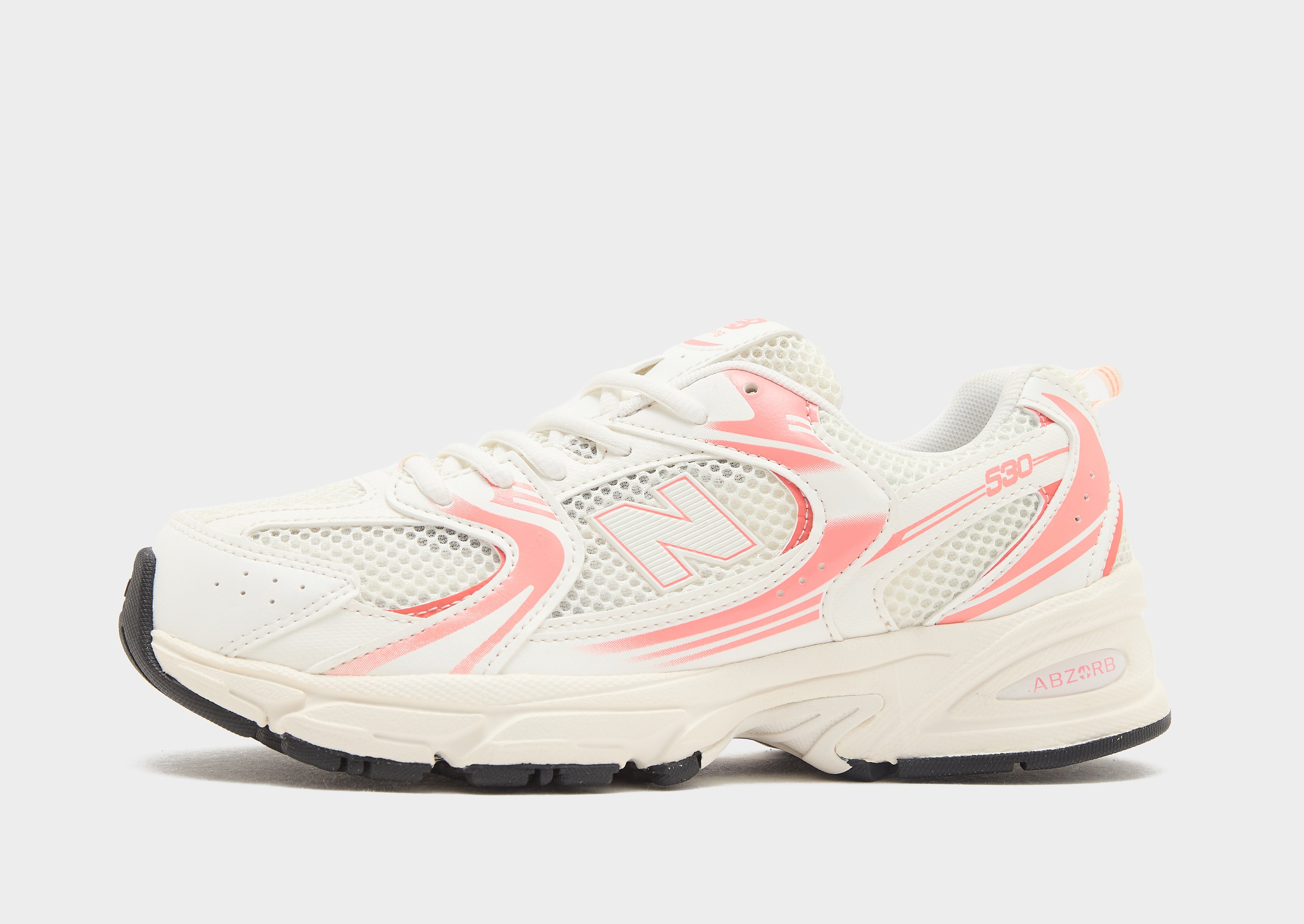 New Balance 530 kindersneaker wit en roze