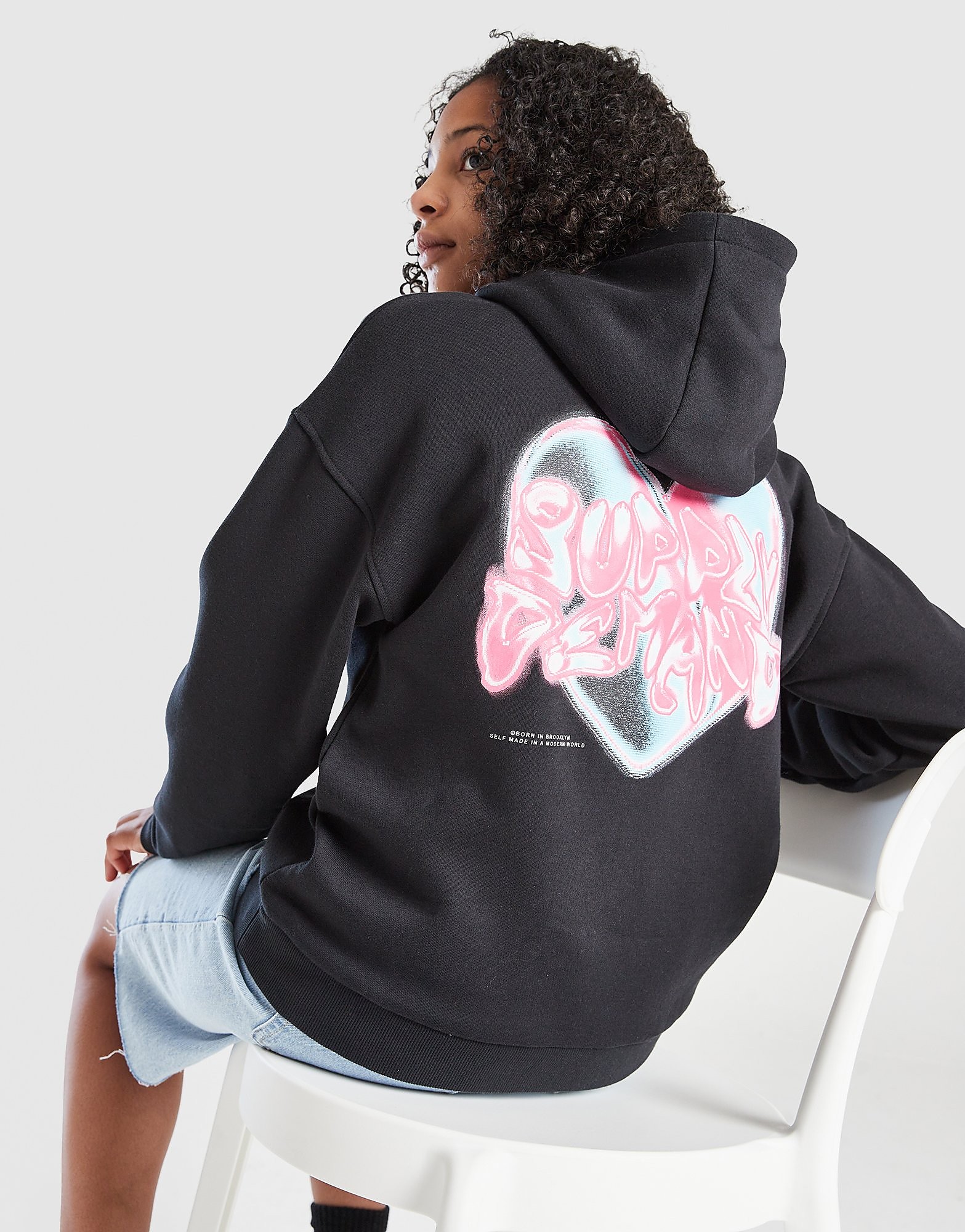 Supply & Demand Girls' Heart Overhead Hoodie Junior