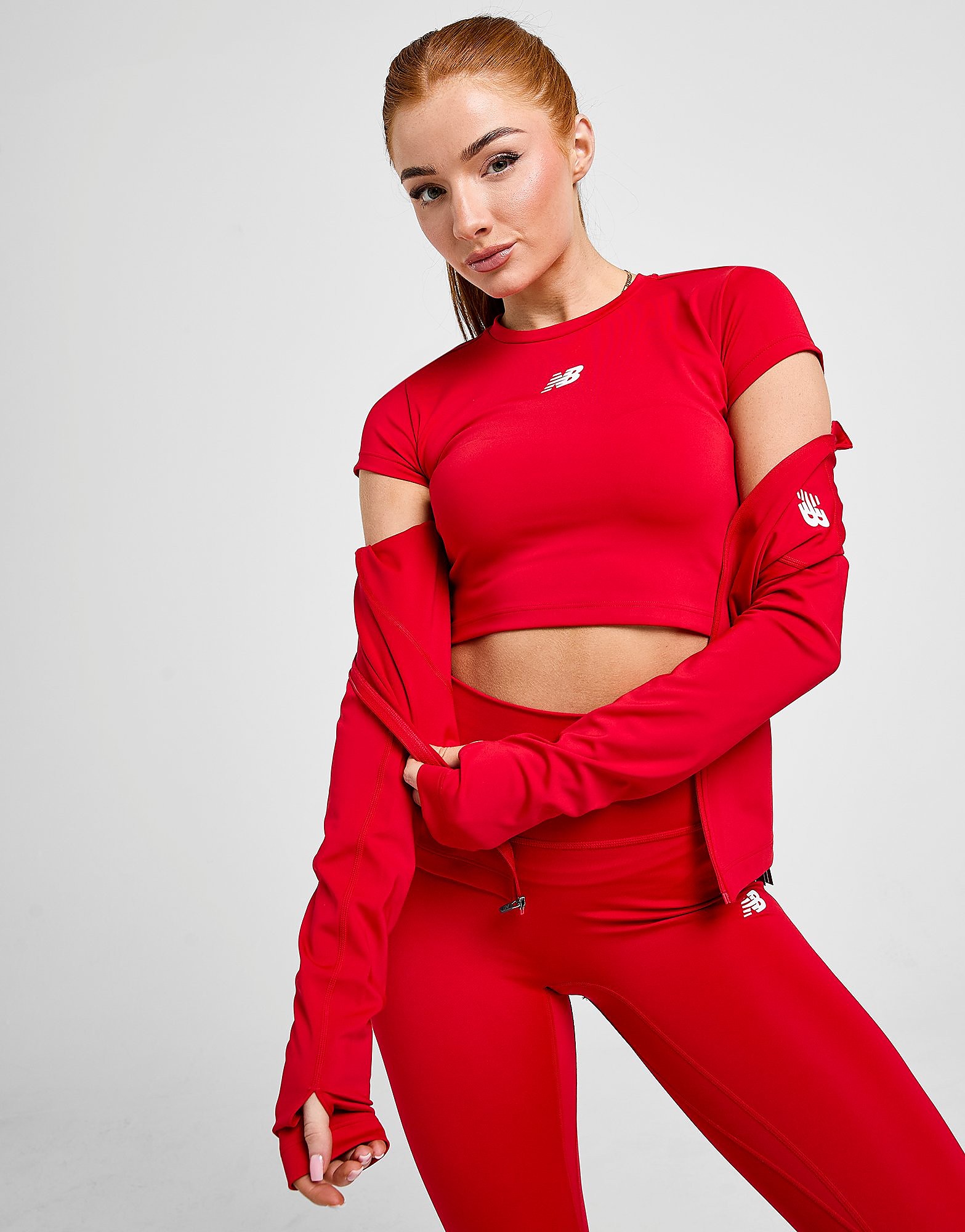 New Balance Logo Slim Crop Top
