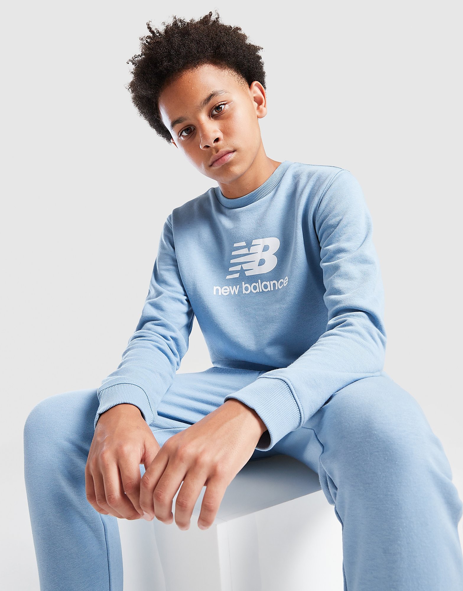 New Balance Stack Logo Crew Tracksuit Junior