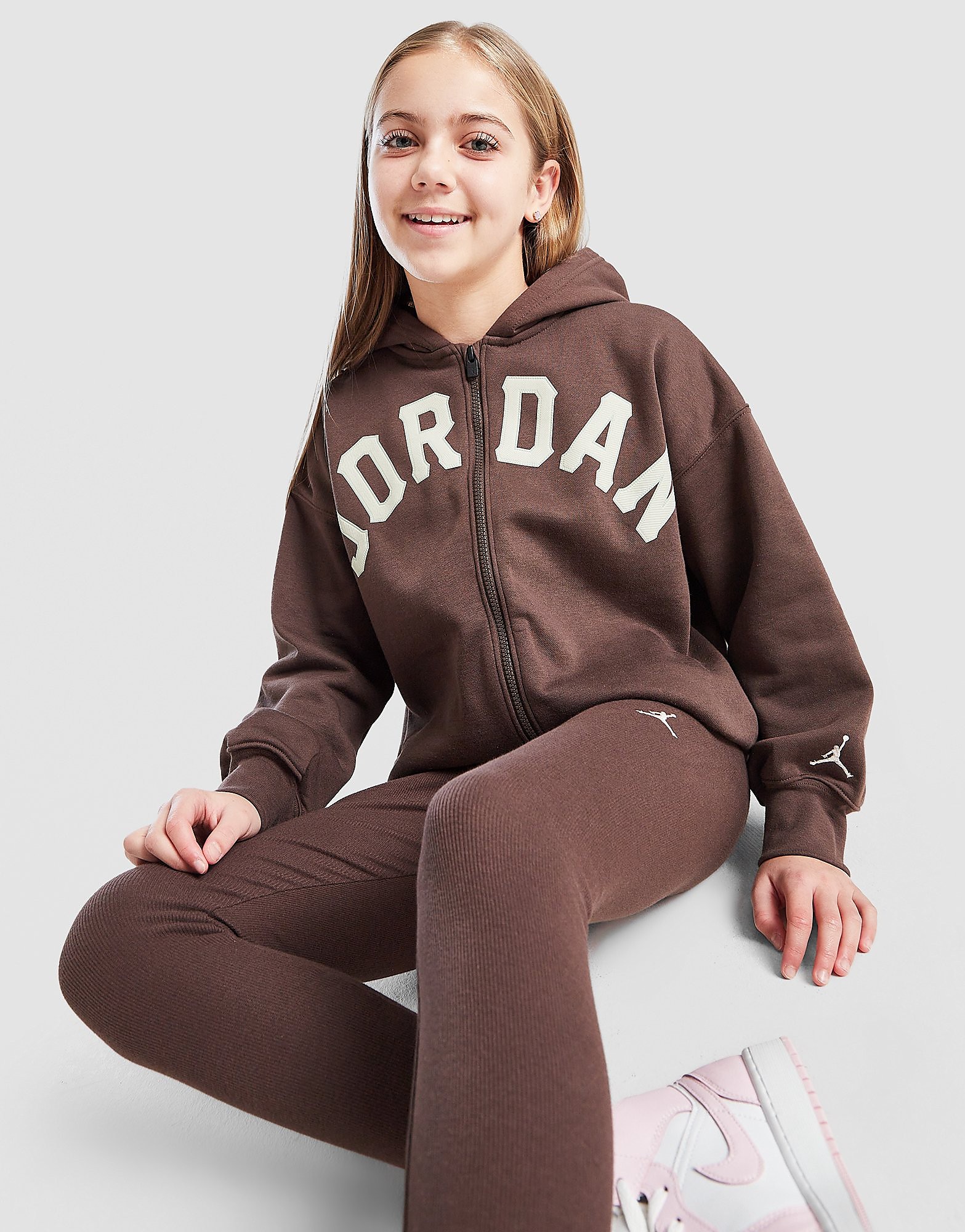 Jordan Girls' Icon Oversized Full Zip Hoodie Junior