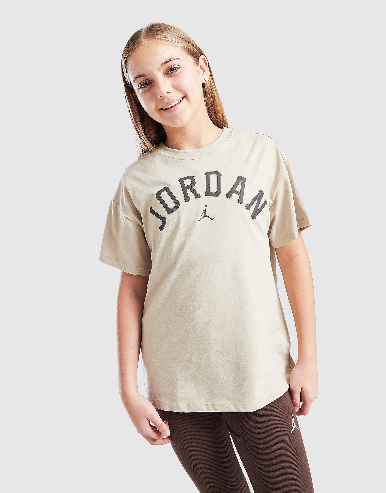 Jordan Girls' Icon T Shirt Junior Crème Crème