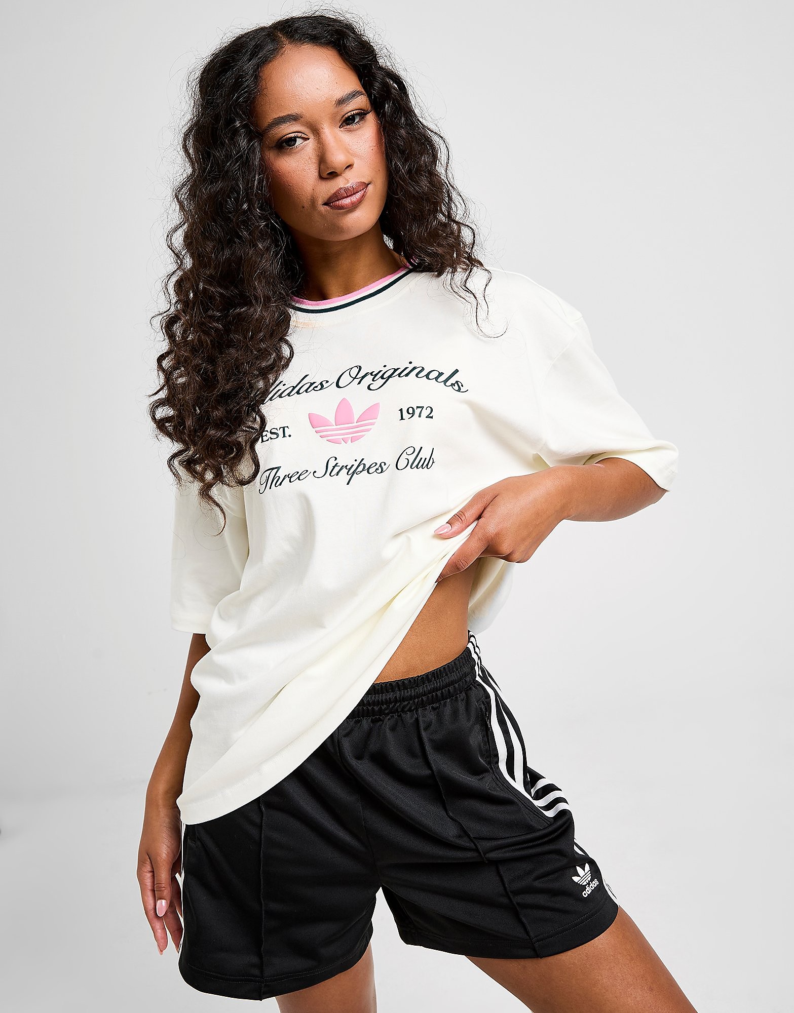 adidas Originals Leisure Club T Shirt Cream Cream