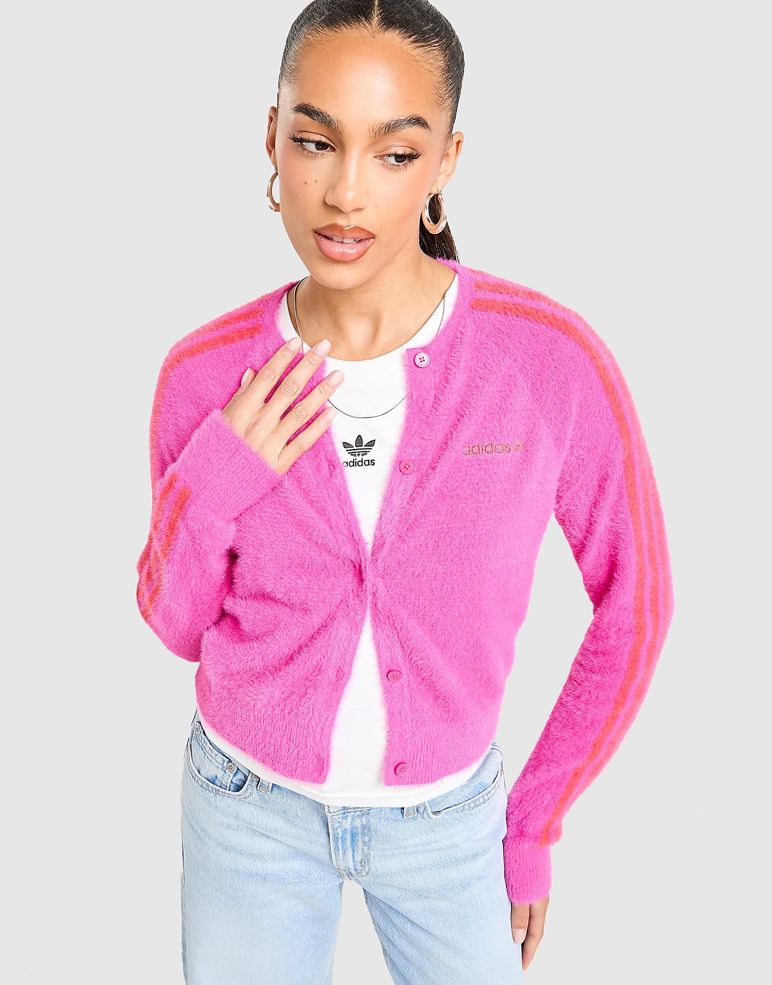 adidas Originals Cardigan maille pelucheuse