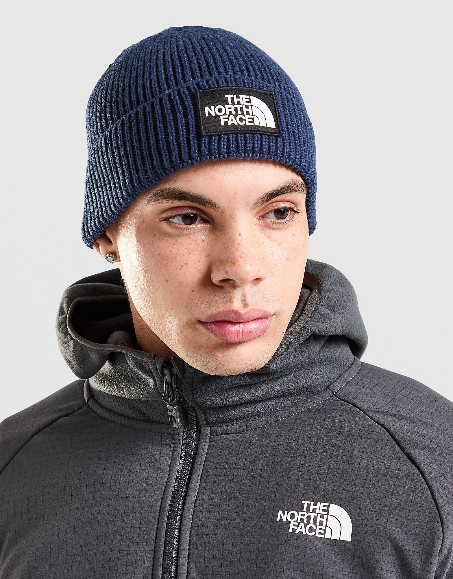 Logo Box Cuffed Beanie Mütze - Damen, Blau - female - Size: One Size