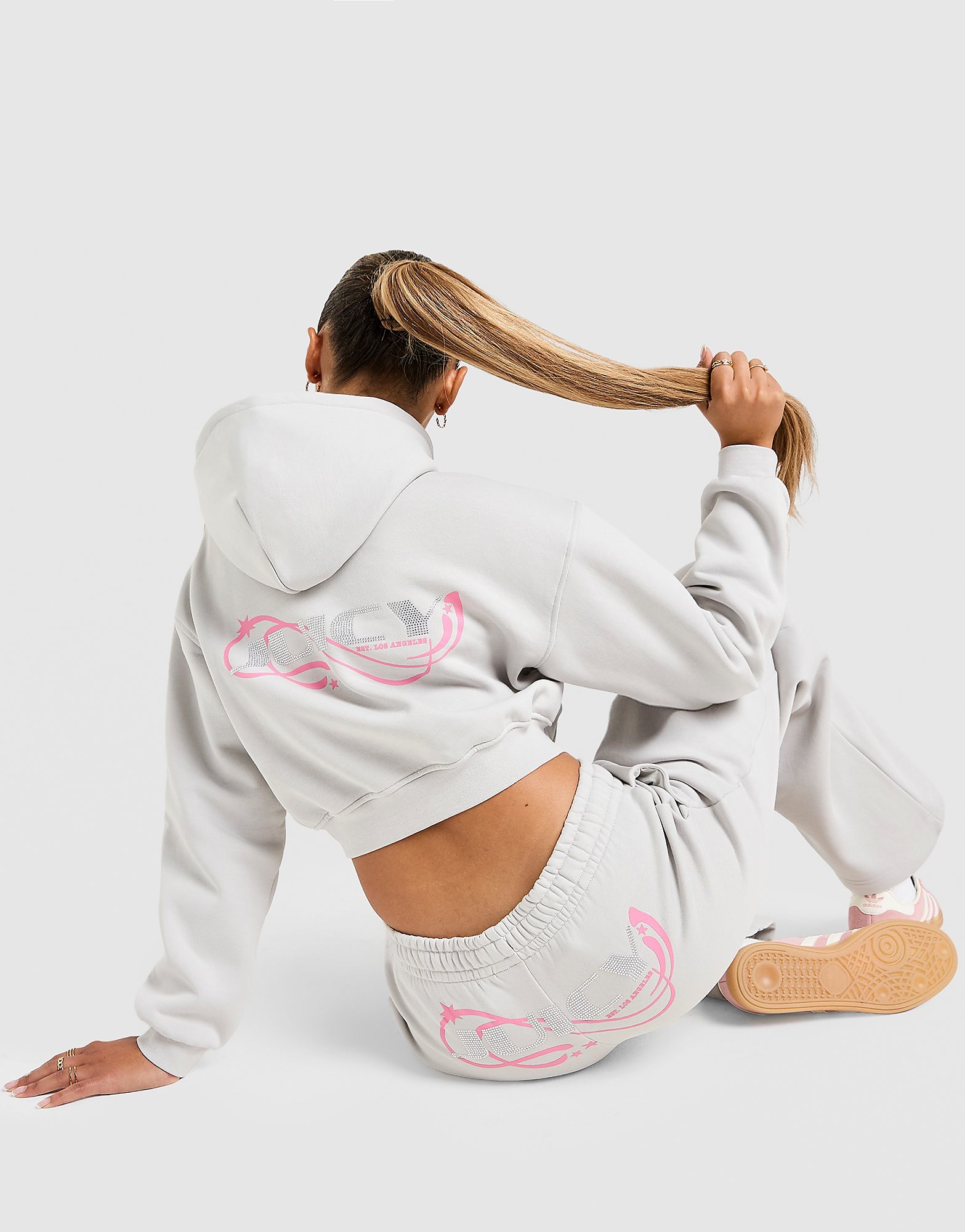 JUICY COUTURE Y2K Diamante Fleece Hoodie