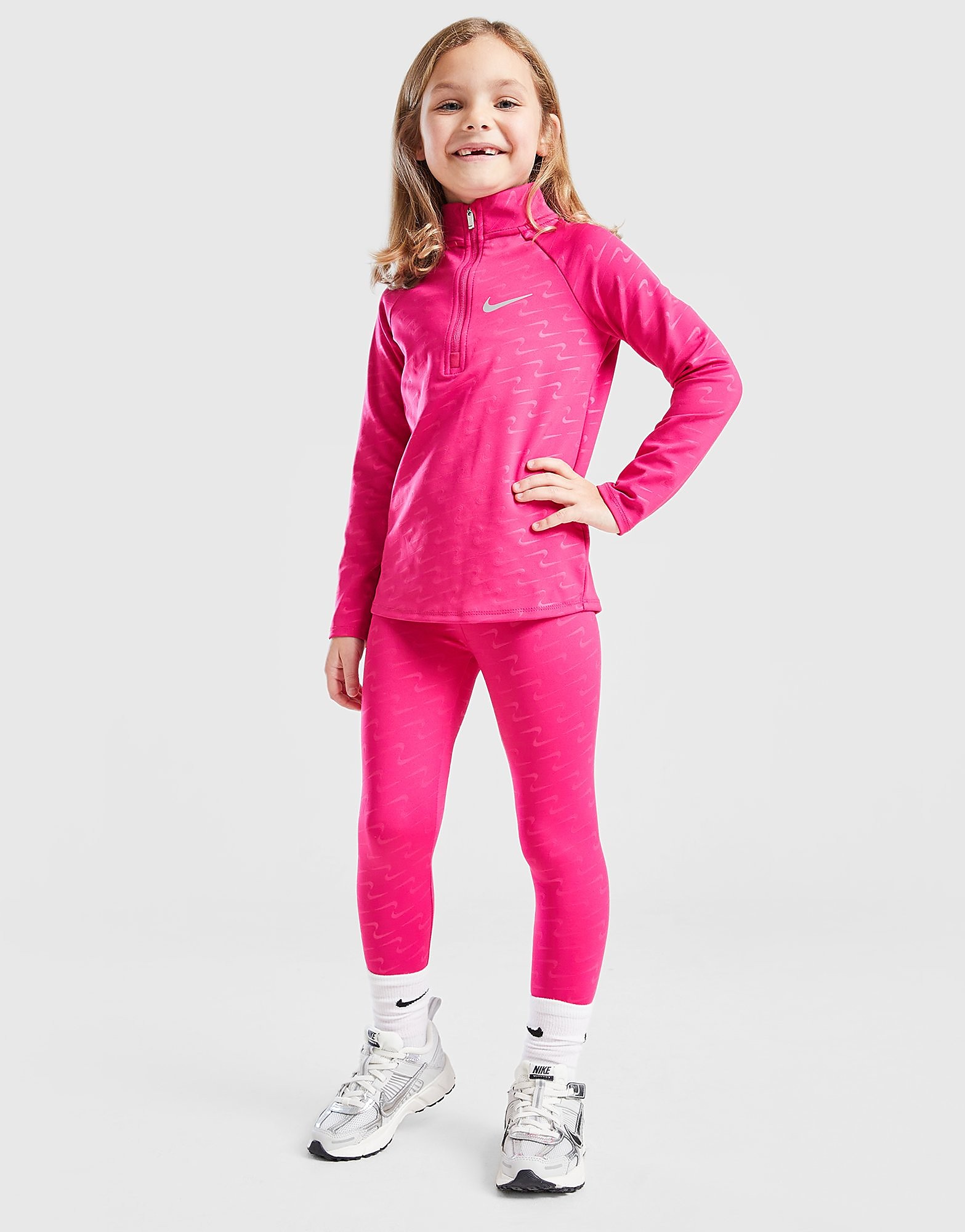 Nike Girls' Swoosh Pacer 12 ZipLeggings Set Children