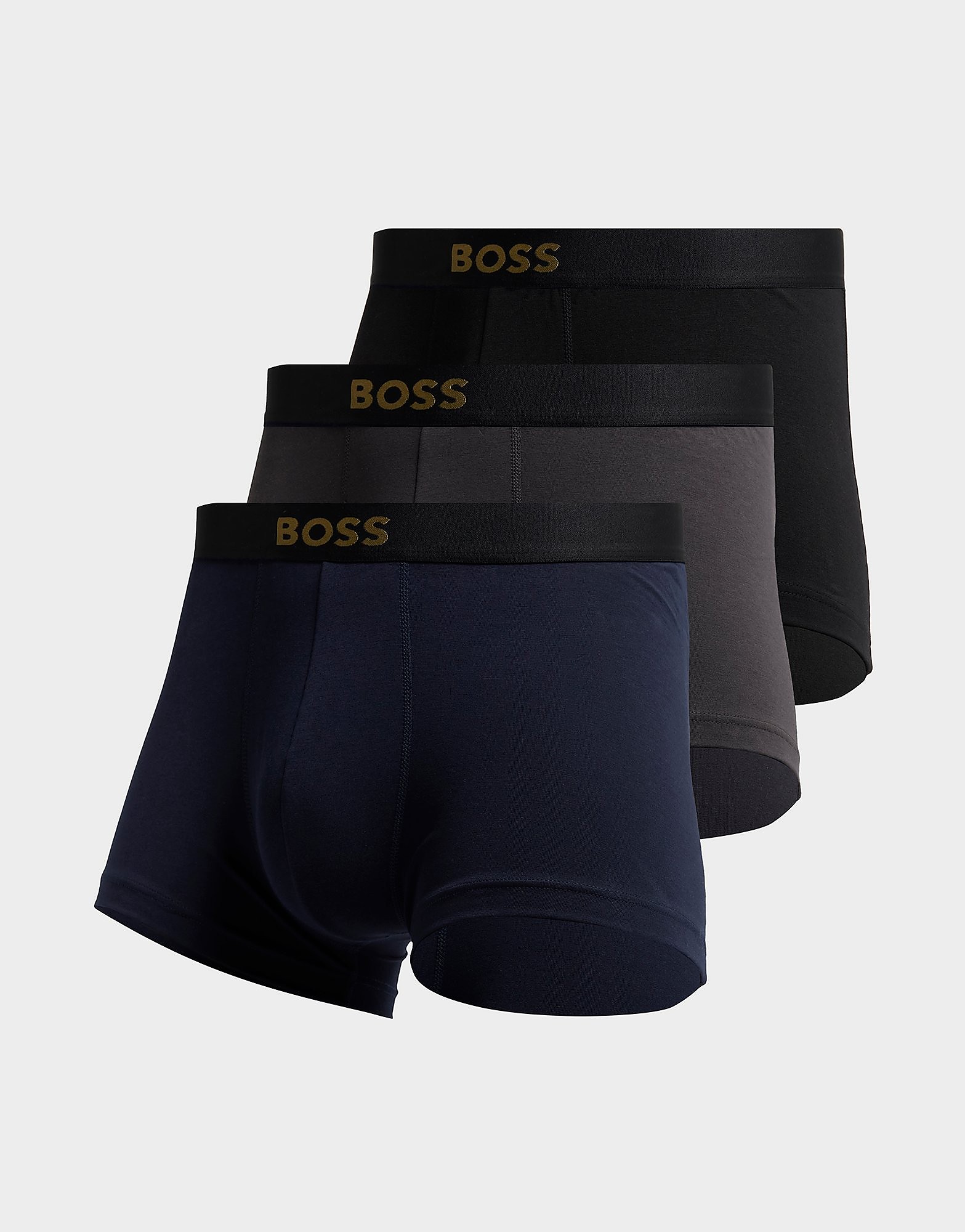 BOSS 3 Pack Gold Logo Trunks