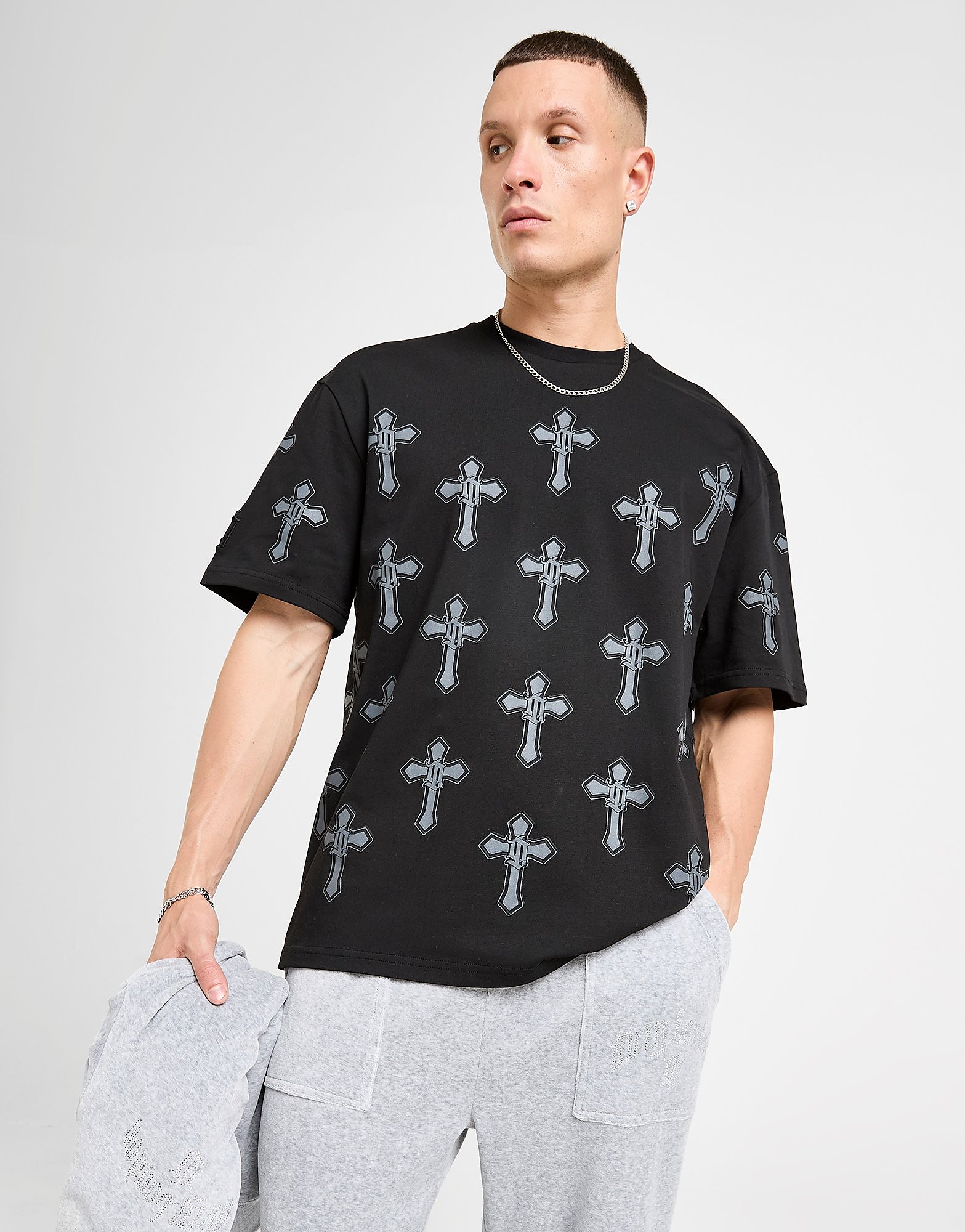 Dirty London Wordmark All Over Print T Shirt