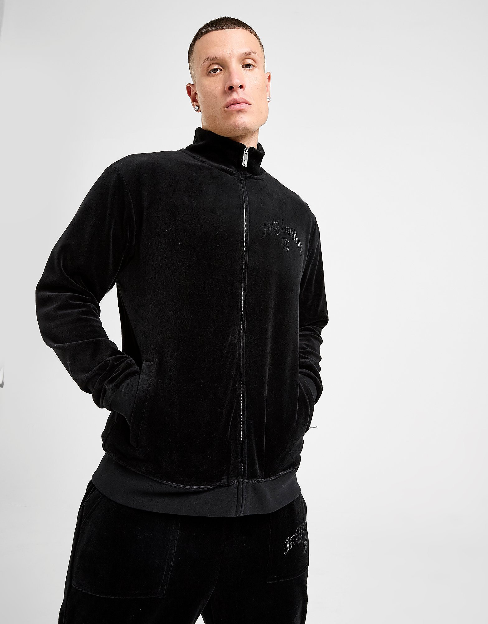 Dirty London Reed Velour Full Zip Track Top - vue 2