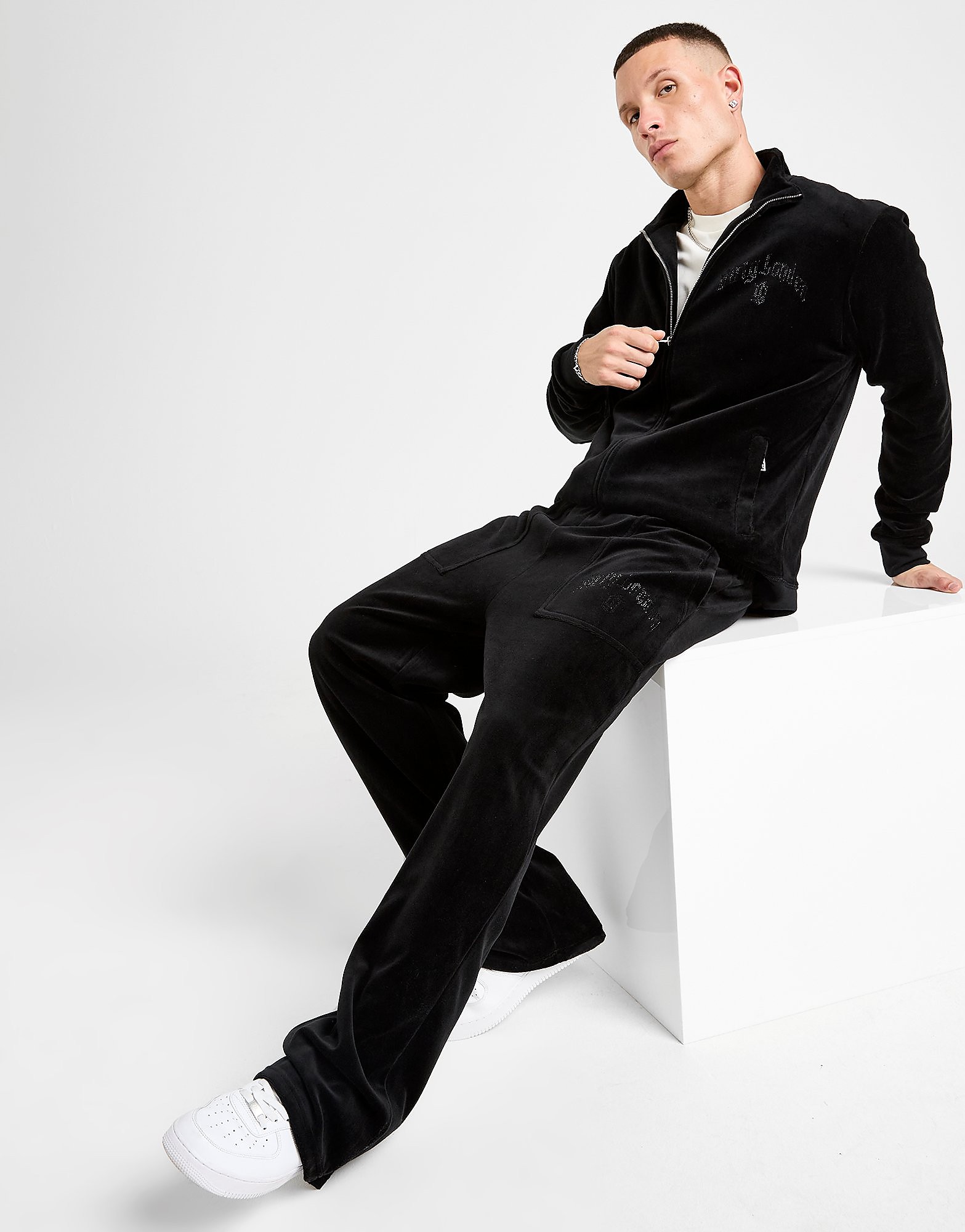 Dirty London Reed Velour Track Pants - vue 2