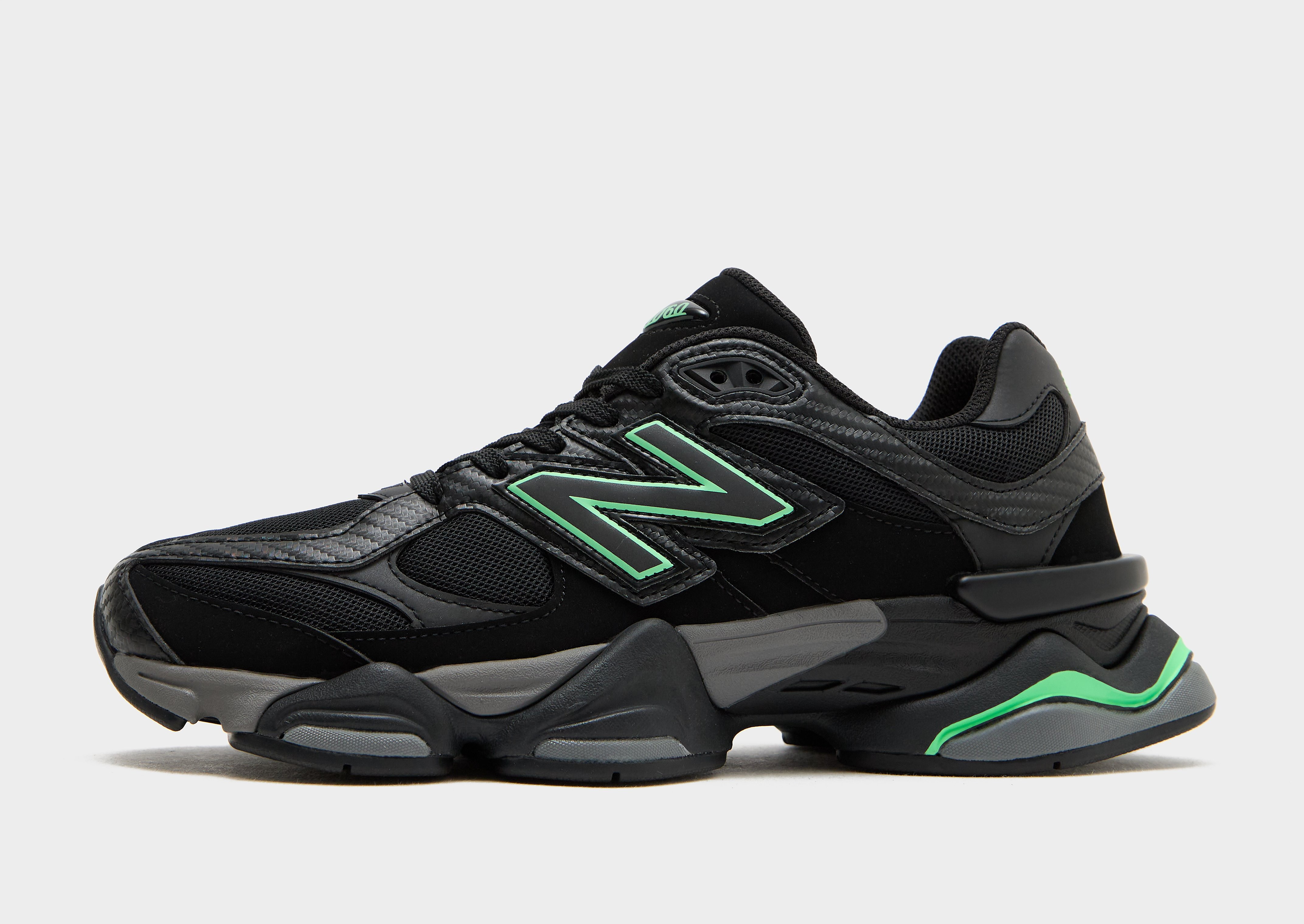 New Balance 9060 herensneaker zwart, grijs en groen