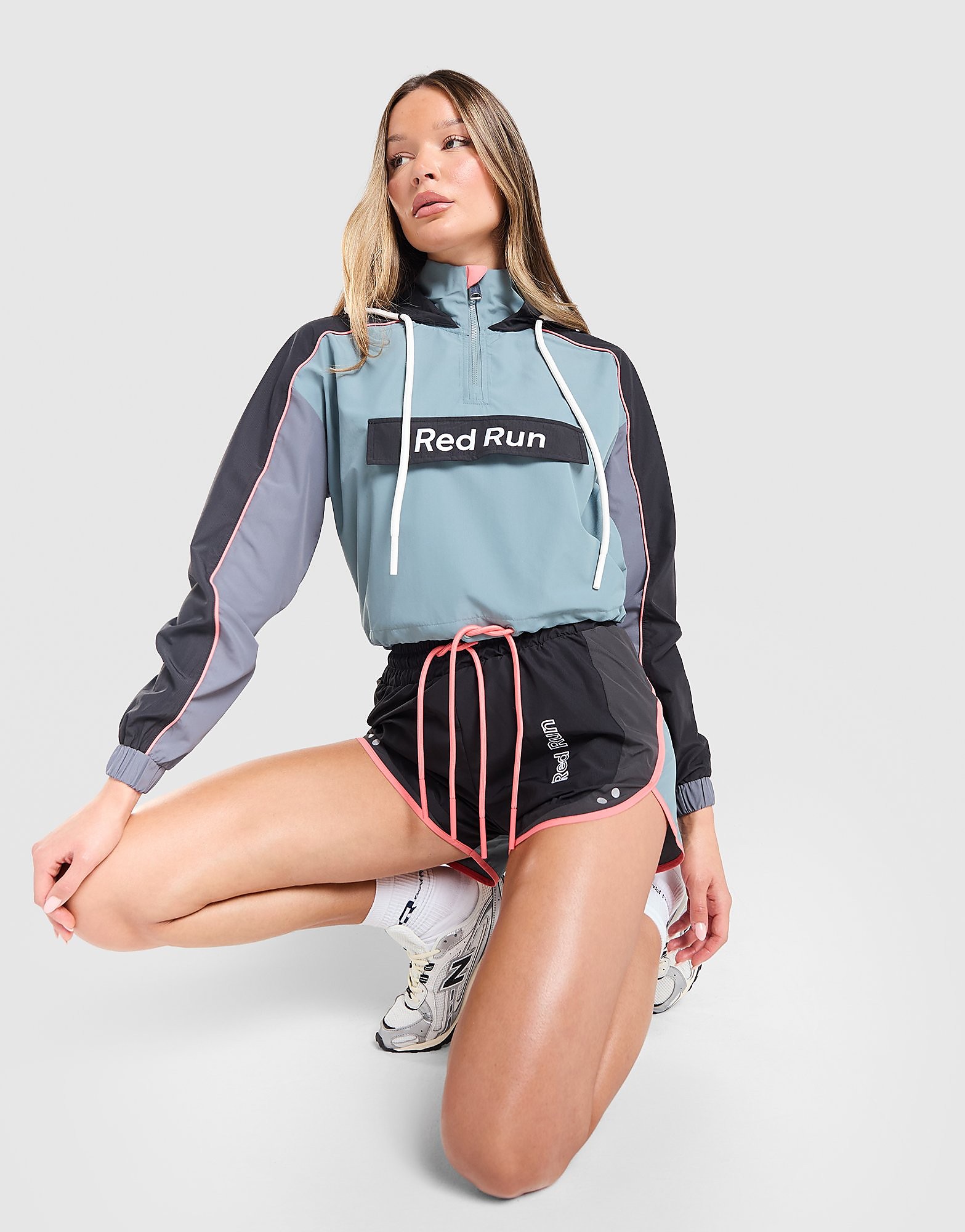 Run Activewear Colour Block Woven Shorts