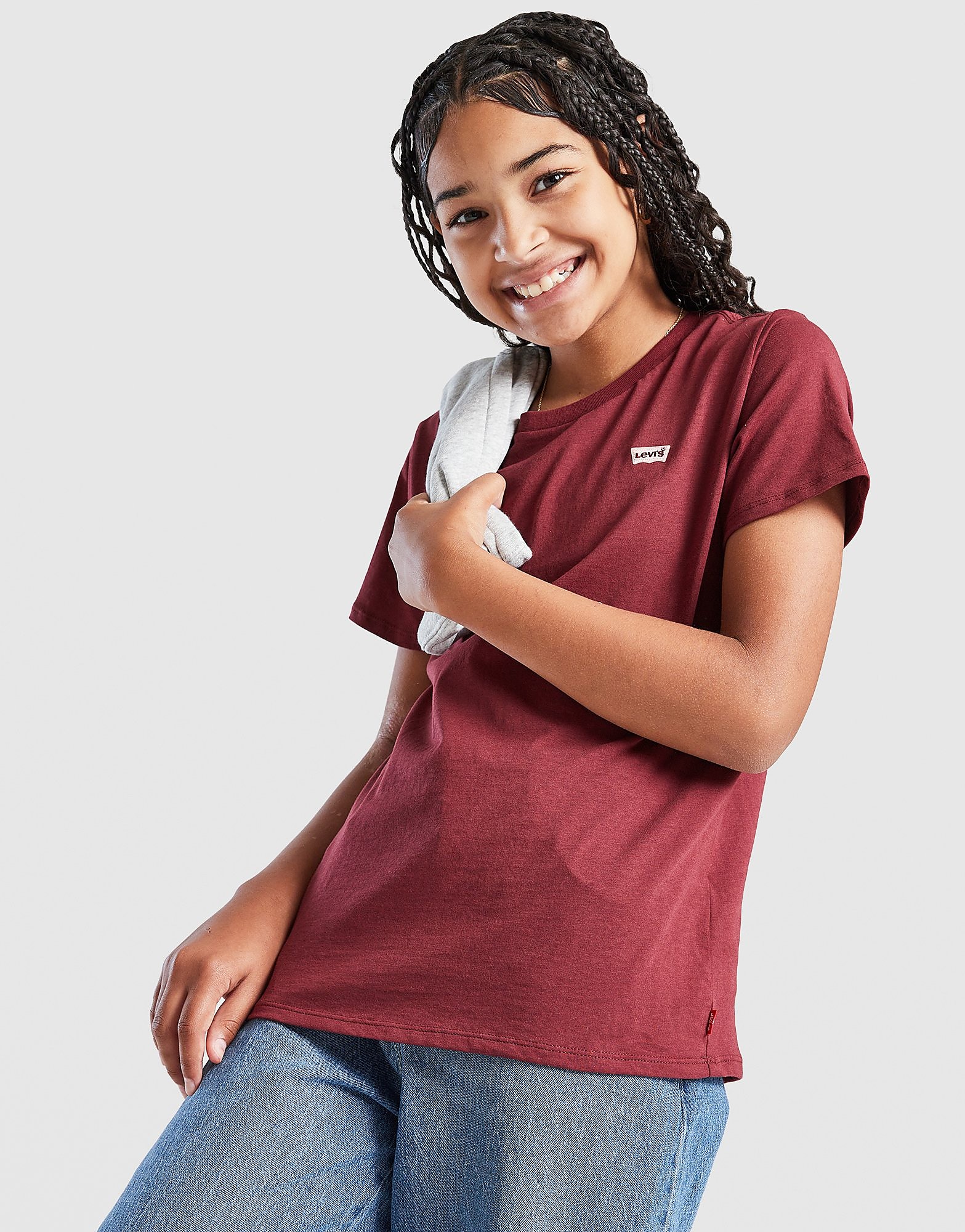 LEVI' Girls' Small Logo Batwing T Shirt Junior