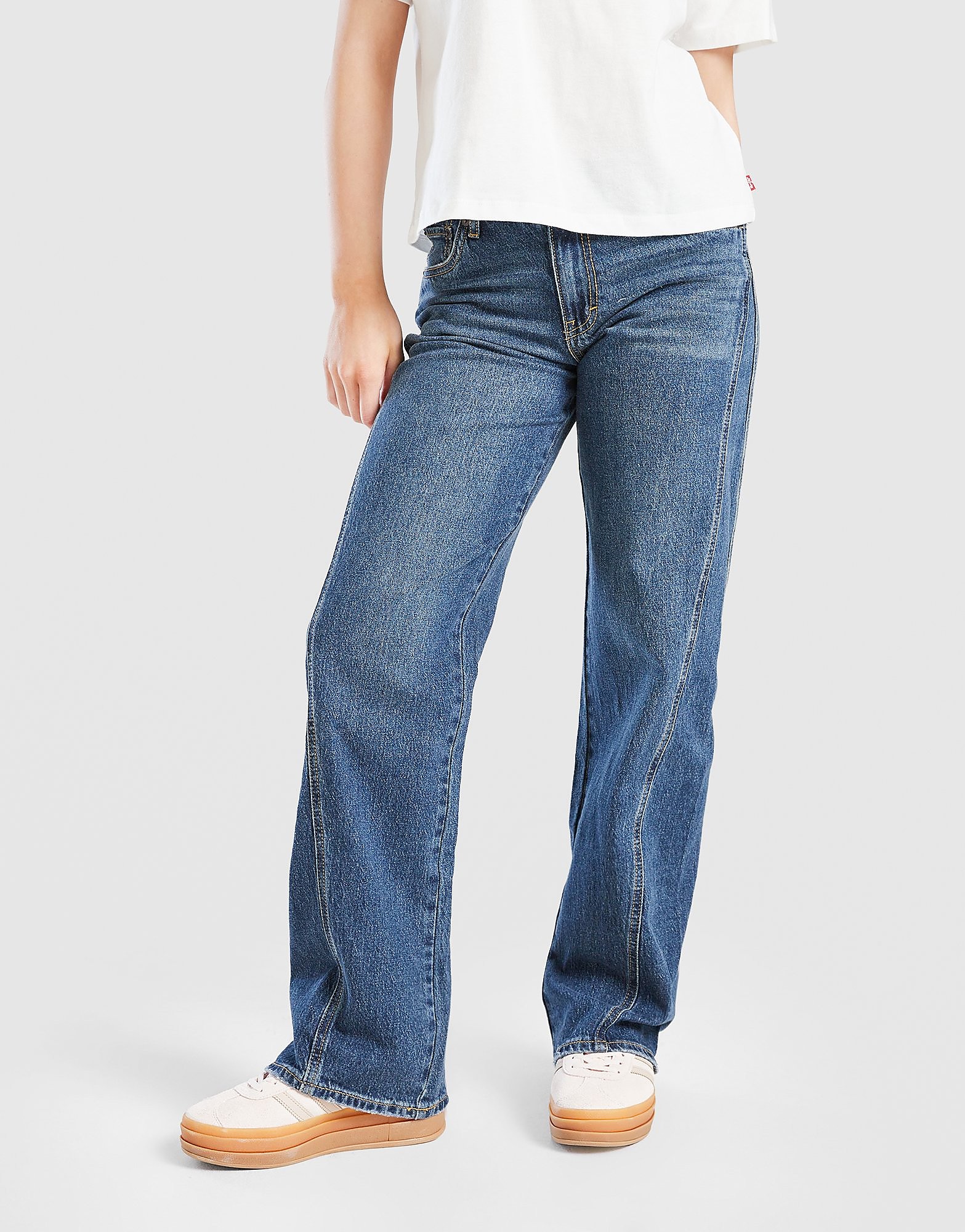 LEVI' Girls' Wide Leg Seam Jeans Junior
