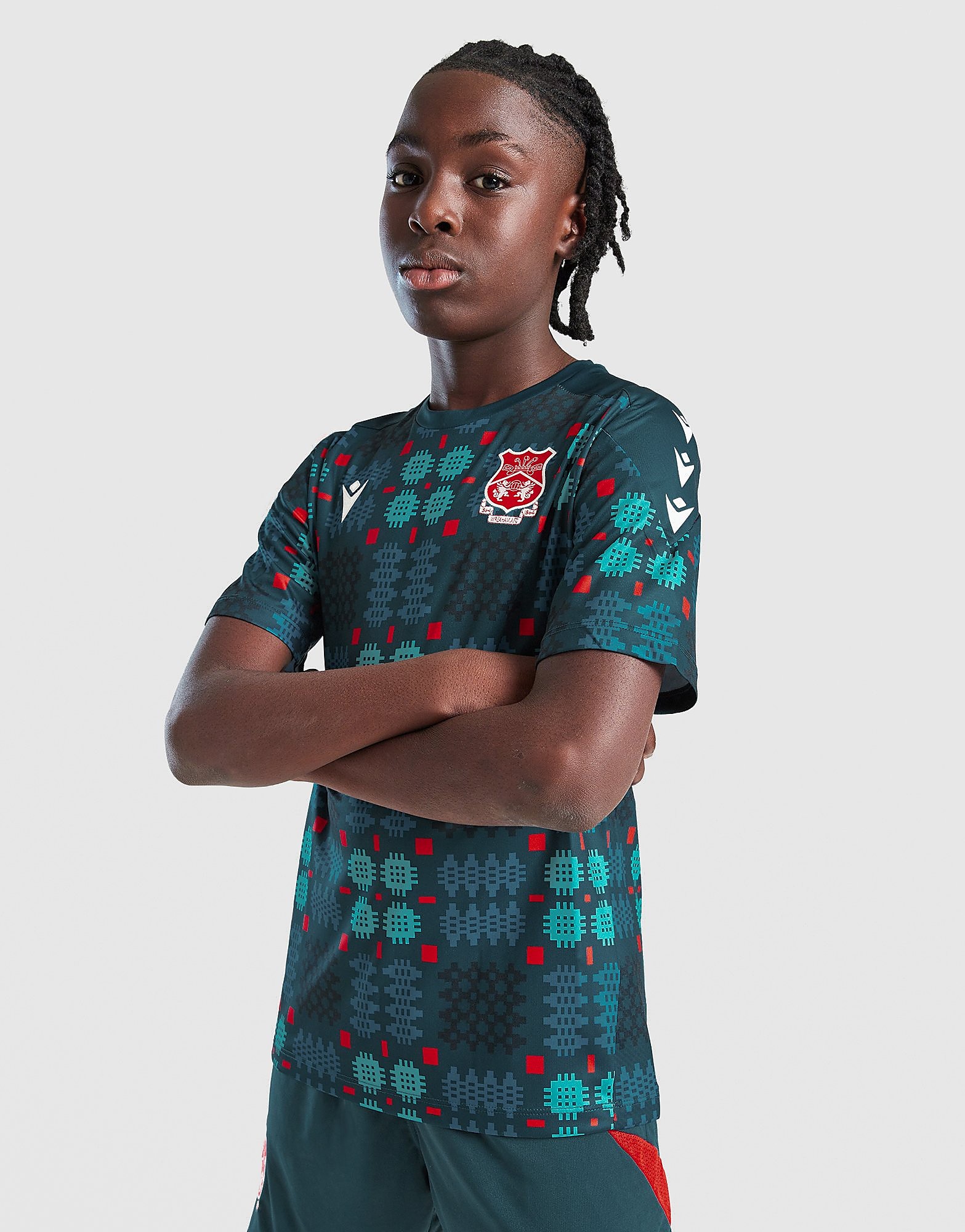 Macron Wrexham AFC Warm Up Shirt Junior